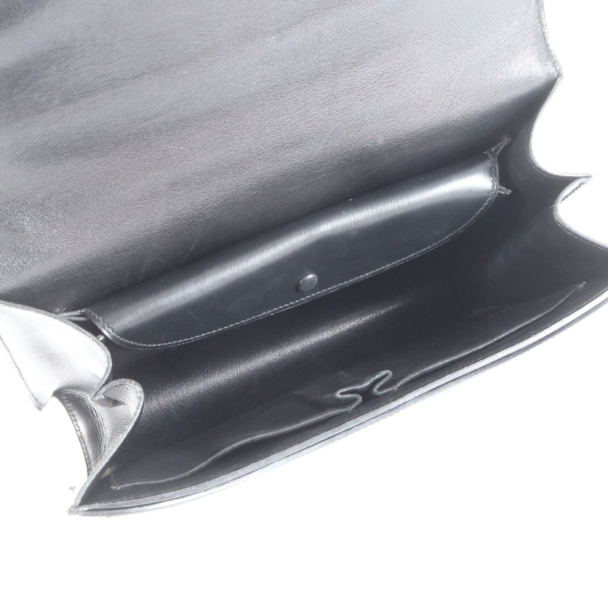 Hermes Hermès 〇P engraved box calf ring de leather shoulder bag handbag for women