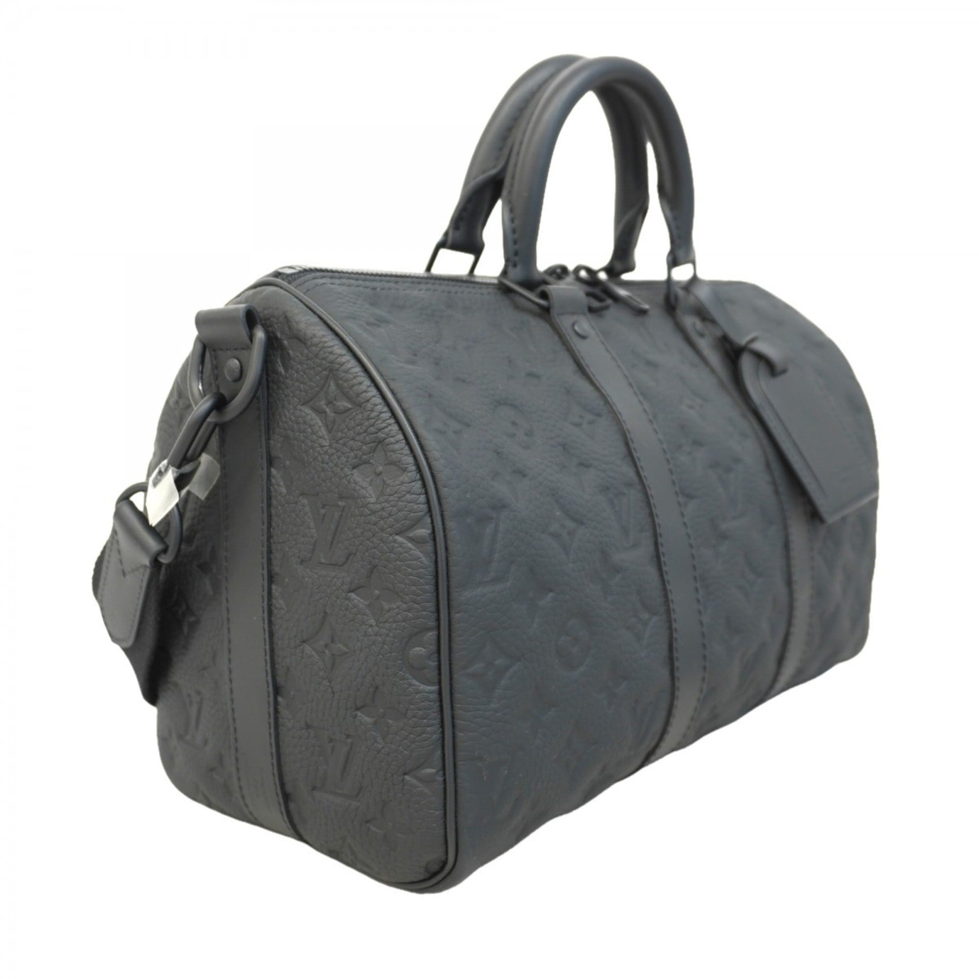 Louis Vuitton Taurillon Keepall Bandouliere 35 Boston Bag M22765 Black Men's