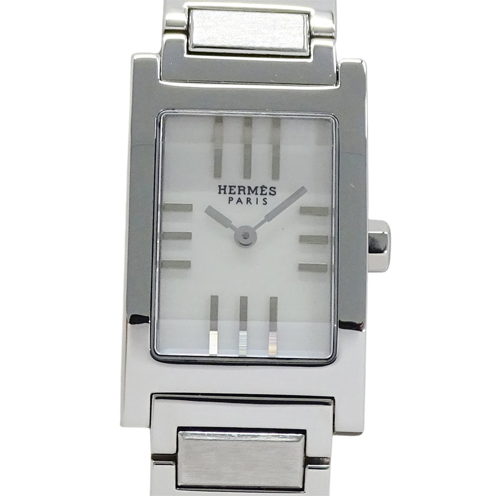 Hermes HERMES Women's Watch, Tandem Shell Quartz, Stainless Steel (SS) TA1.210, Silver, Square, Polished — Good