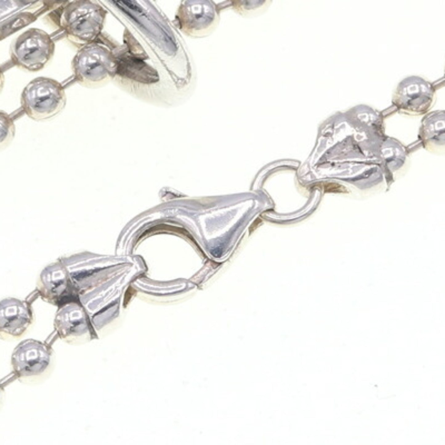 Gucci Square Plate Necklace 010595 SV Sterling Silver 925 Double-Strand Ball Chain Pendant Choker for Men and Women GUCCI