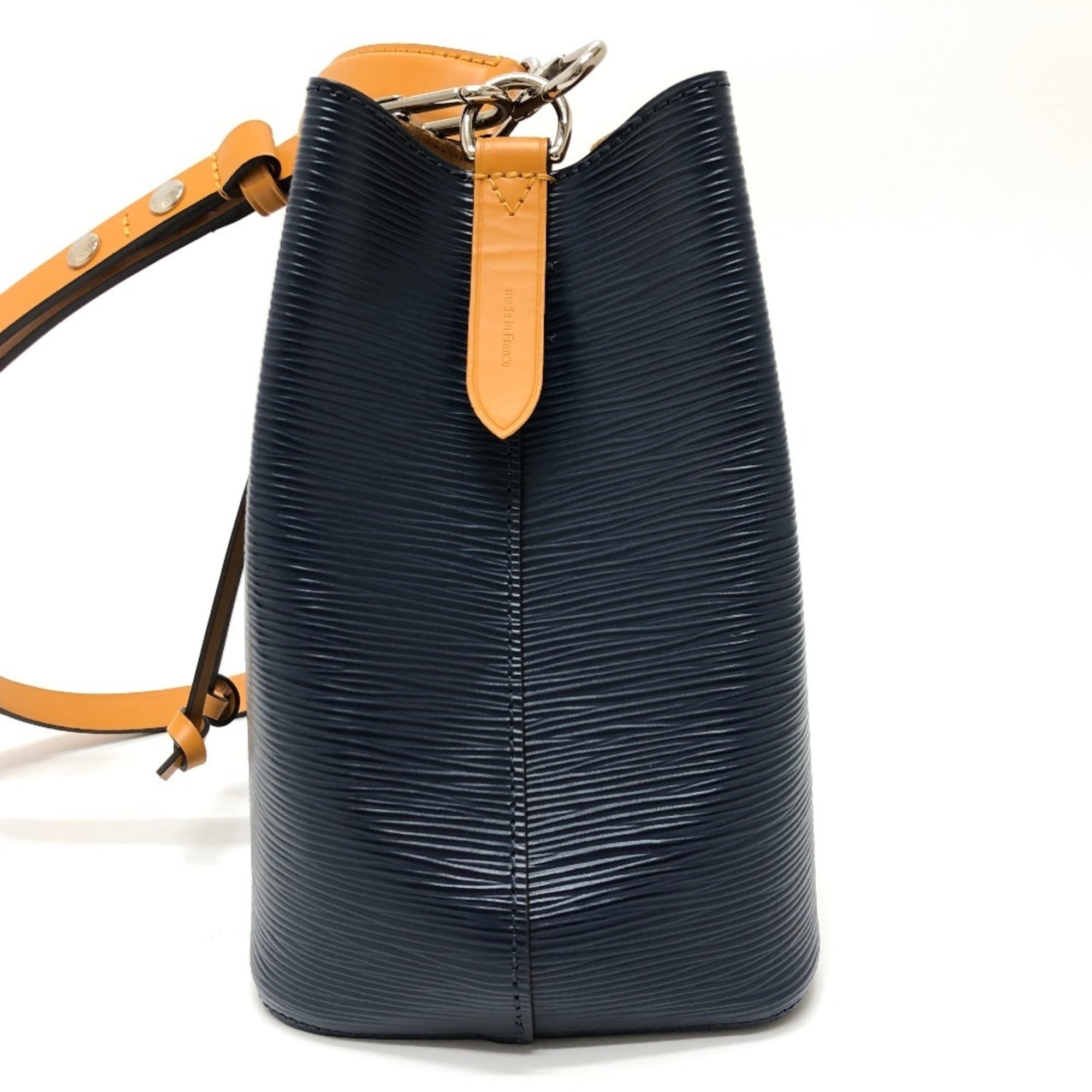 LOUIS VUITTON M53610 Epi NeoNoe Two-Tone Bag, Handbag/Shoulder Bag in Leather, Indigo/Saffron and Navy, Like New — Like New