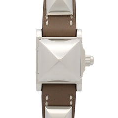 Hermes Mini Medor Watch, Stainless Steel, Leather Strap, Women's, Silver Tone, ME2.110 — Very Good