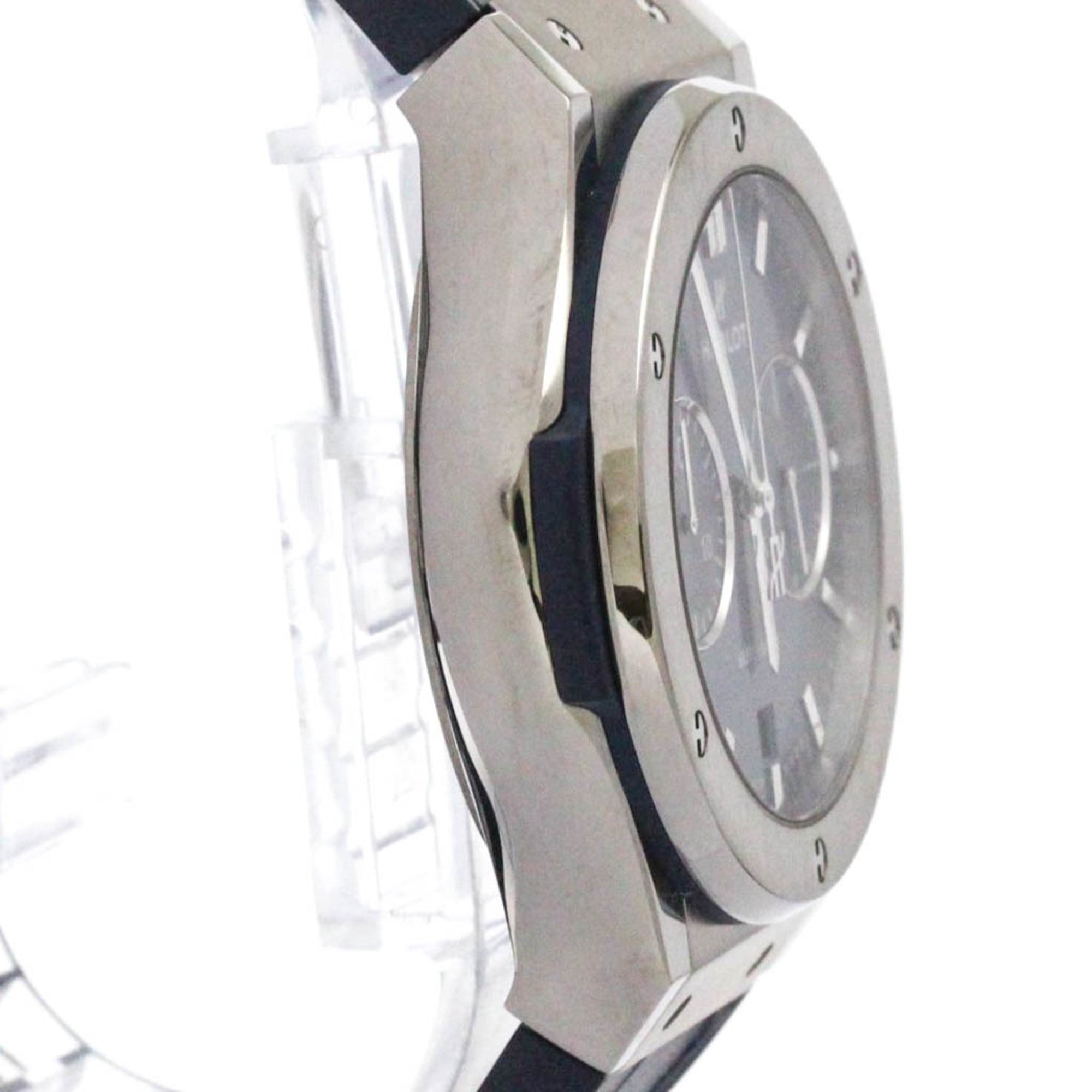 HUBLOT Classic Fusion Titanium Blue Mens Watch 521.NX.7170.LR Polished — Very Good