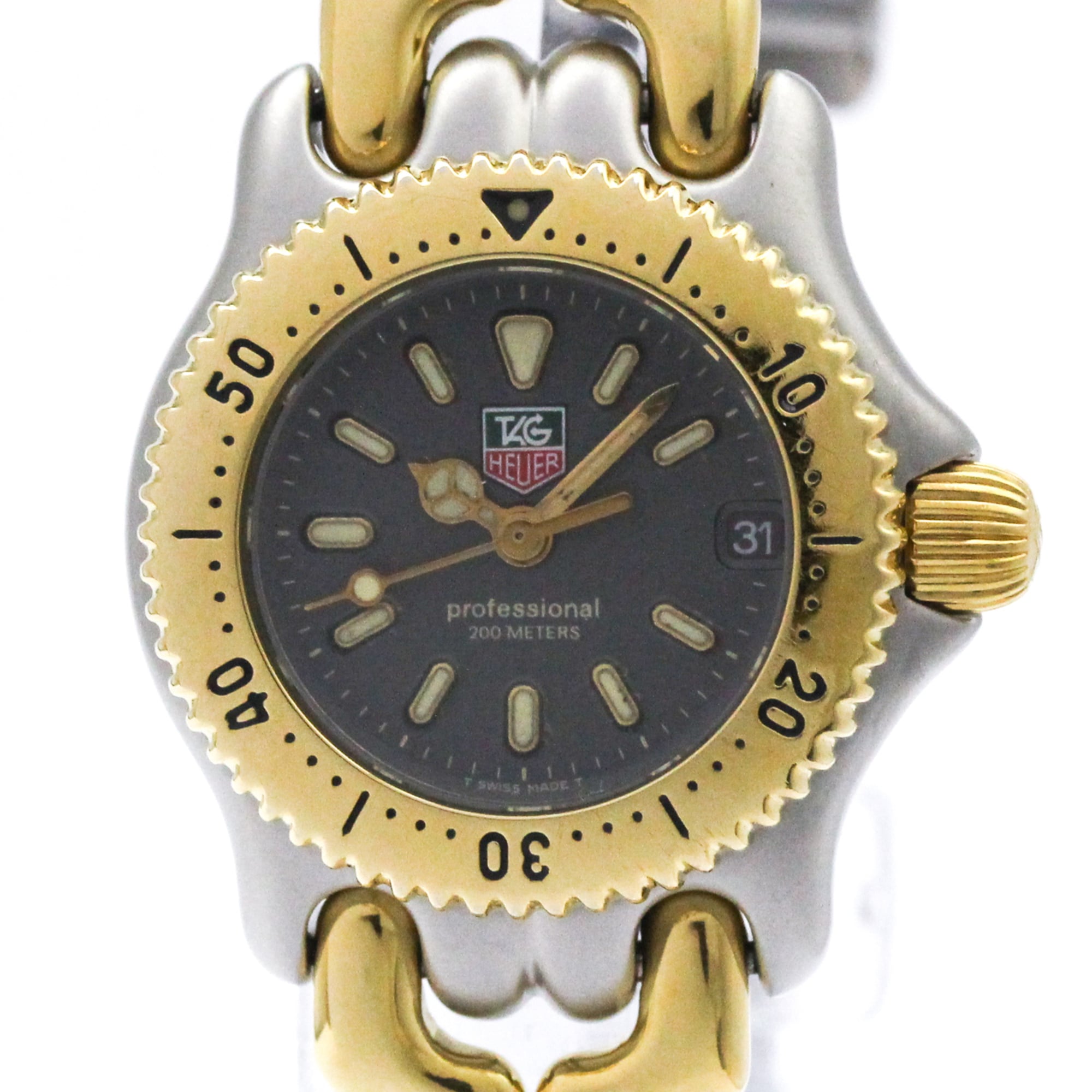 TAG HEUER Sel Professional 200M Gold Plated Steel Ladies Watch S95.208 Polished — Very Good