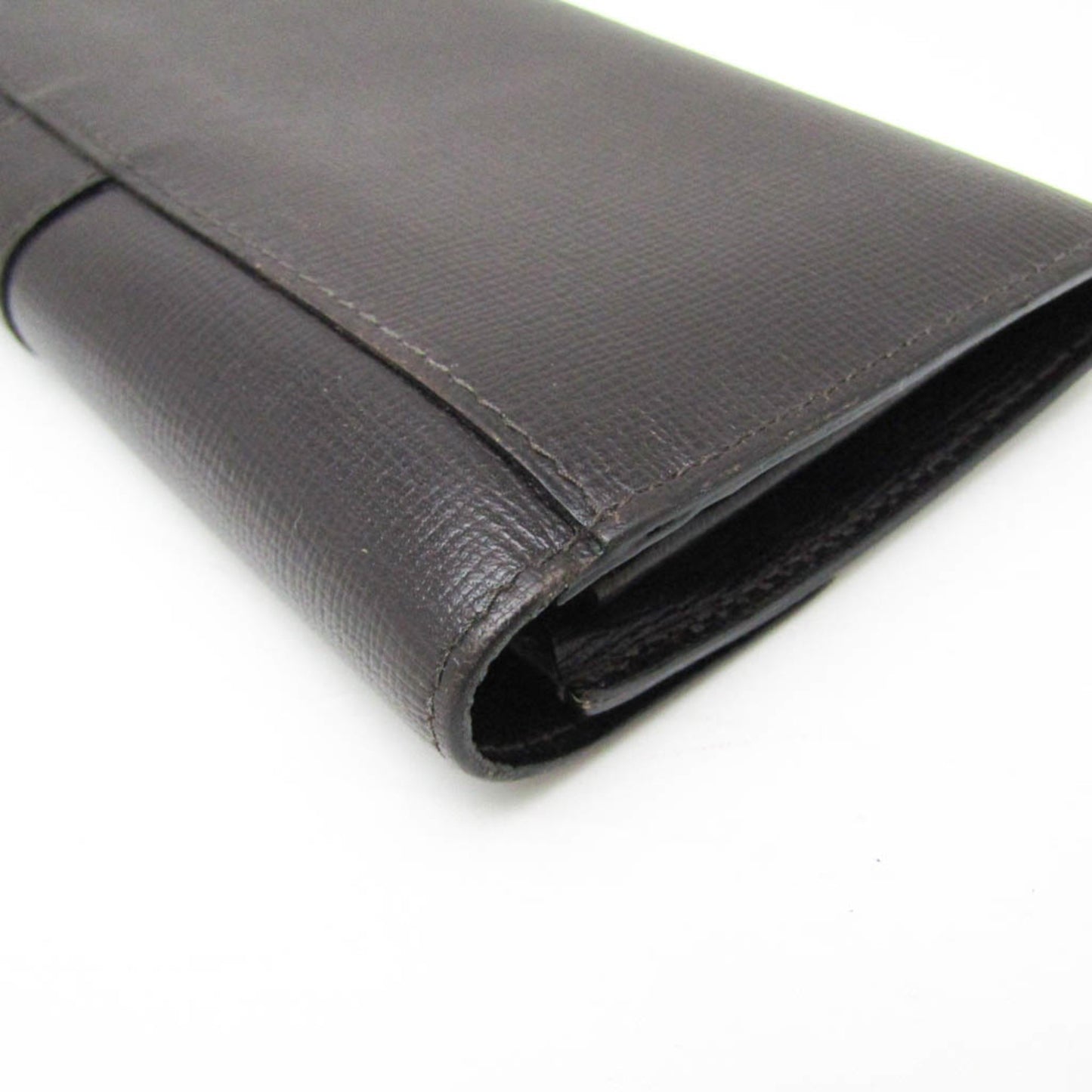 Valextra Punch Long Wallet With Coin Purse/3 Cards V9U14 Women,Men  Calfskin Long Wallet (bi-fold) Dark Brown