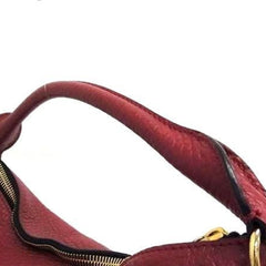 BURBERRY Redbury Hobo Handbag, Red Calf Leather, Women's Shoulder Bag — Like New