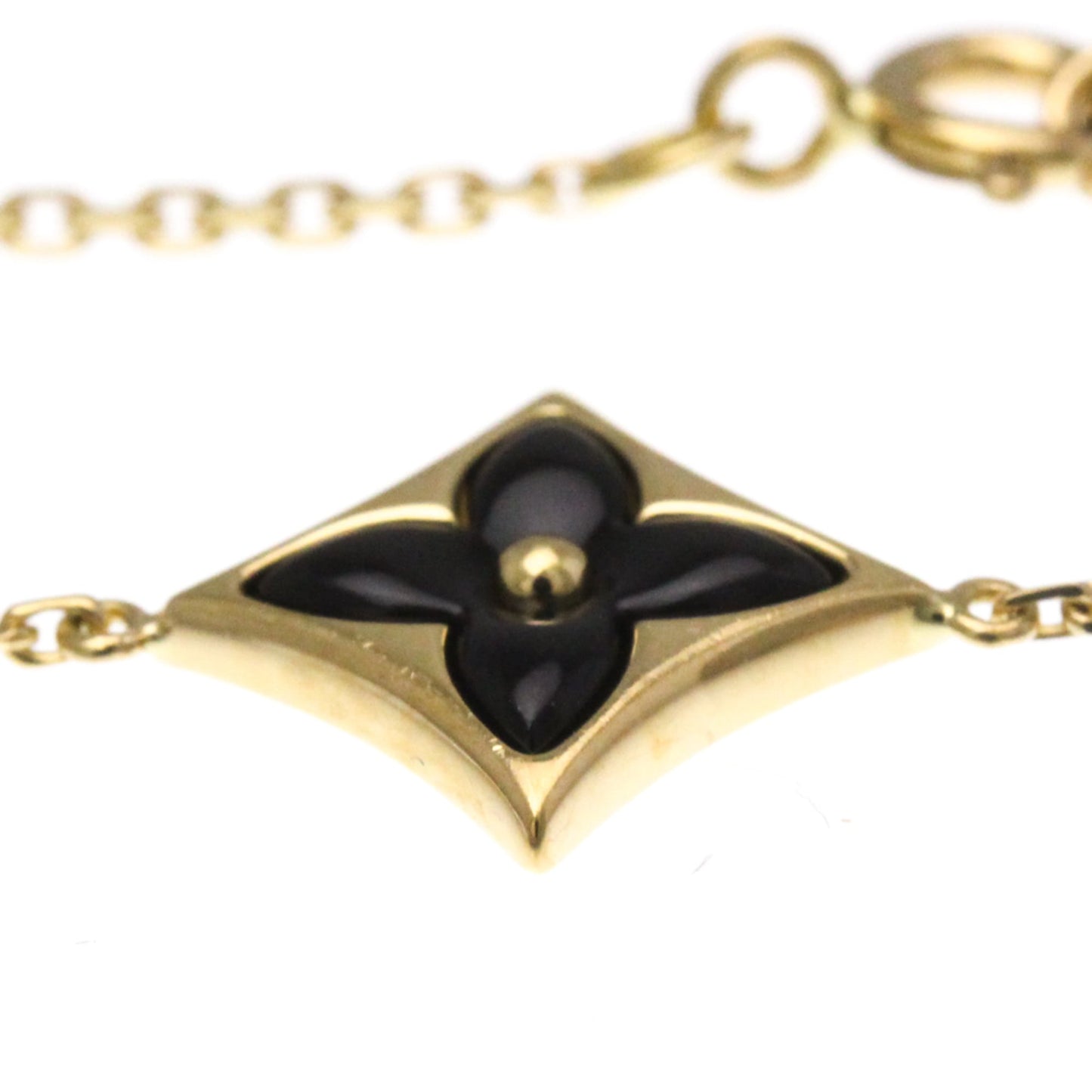 Louis Vuitton Bracelet Star Blossom Bracelet Yellow Gold (18K) Diamond,Onyx Charm Bracelet Onyx