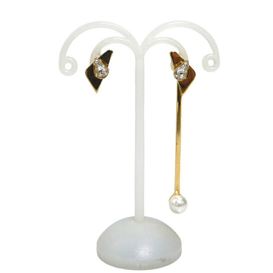 Fendi FENDI Earrings, Metal, Faux Pearl, Stone, Gold, Women's, H31438a