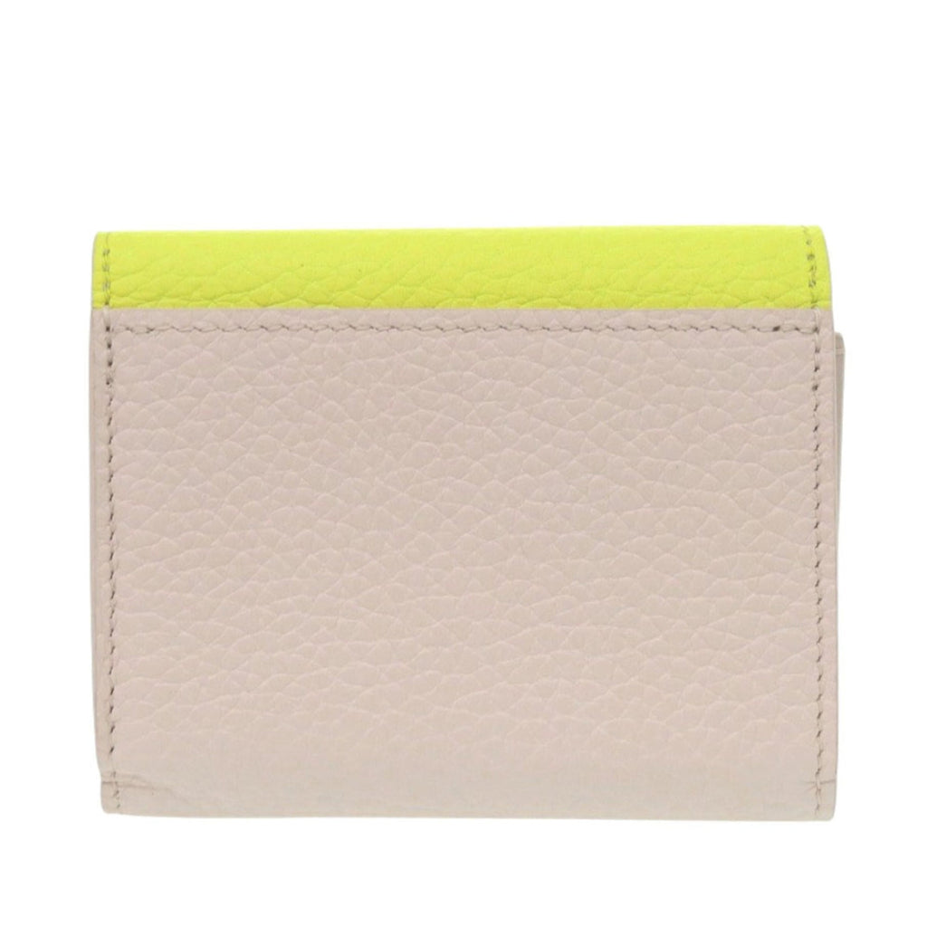 Like new Louis Vuitton Portefeuille Capucines XS M80325 Taurillon Leather Yellow and Beige Tri-fold Wallet LV 0725