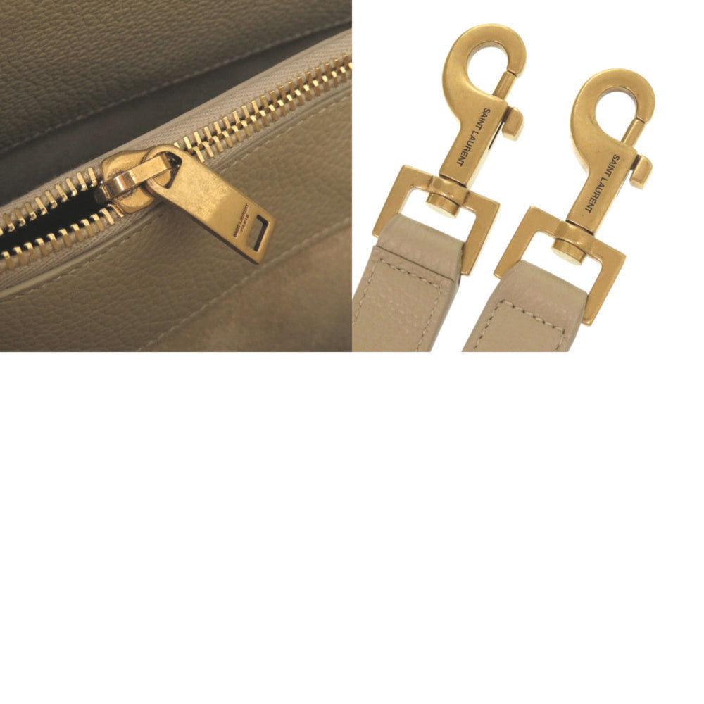 Yves Saint Laurent Saint Laurent Paris Sac de Jour Medium Leather Beige 2-Way Handbag Shoulder Bag Tote 0153 SAINT LAURENT PARIS — Like New