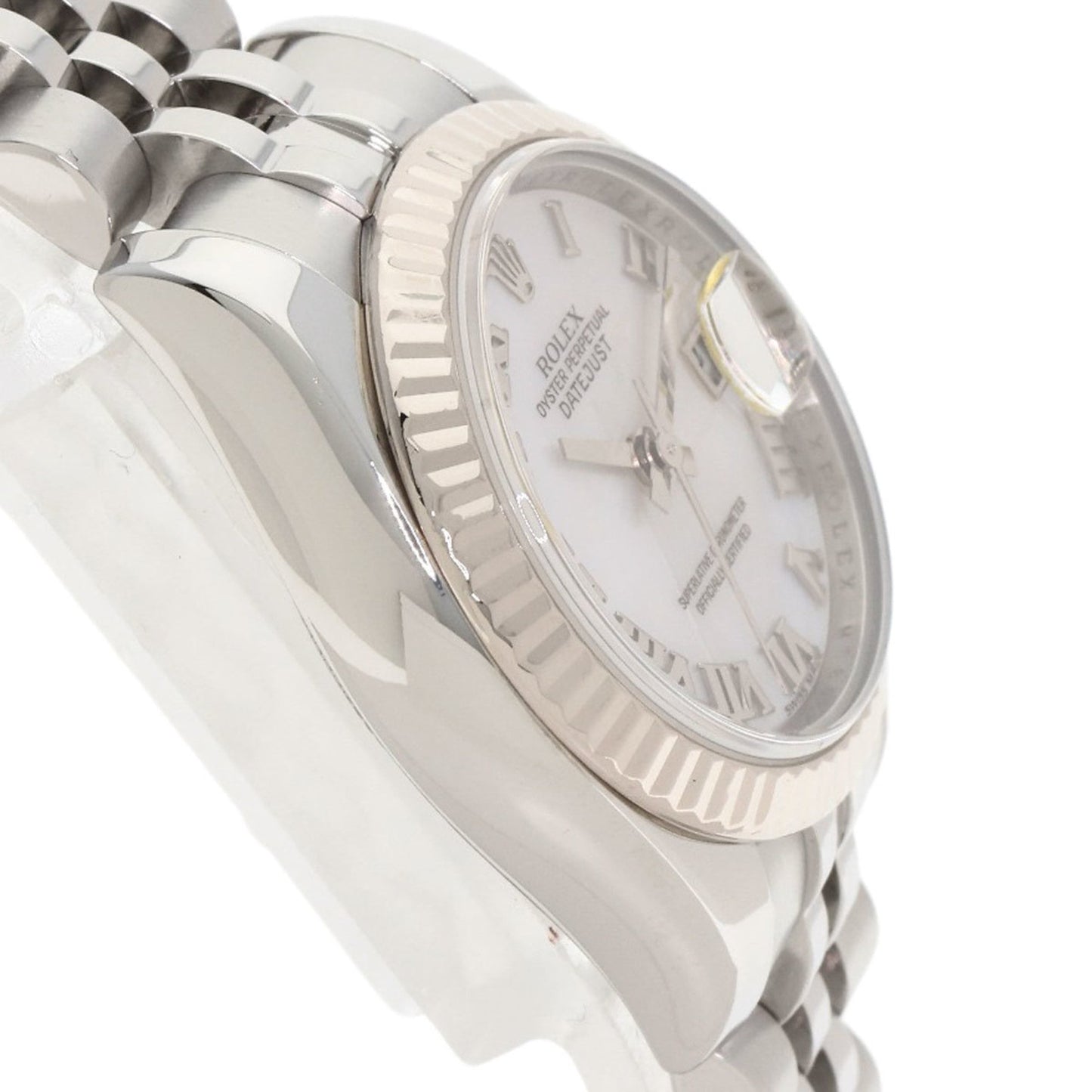 Rolex 179174NR Datejust 10-Piece Diamond Watch in Stainless Steel/SS/18K White Gold for Women