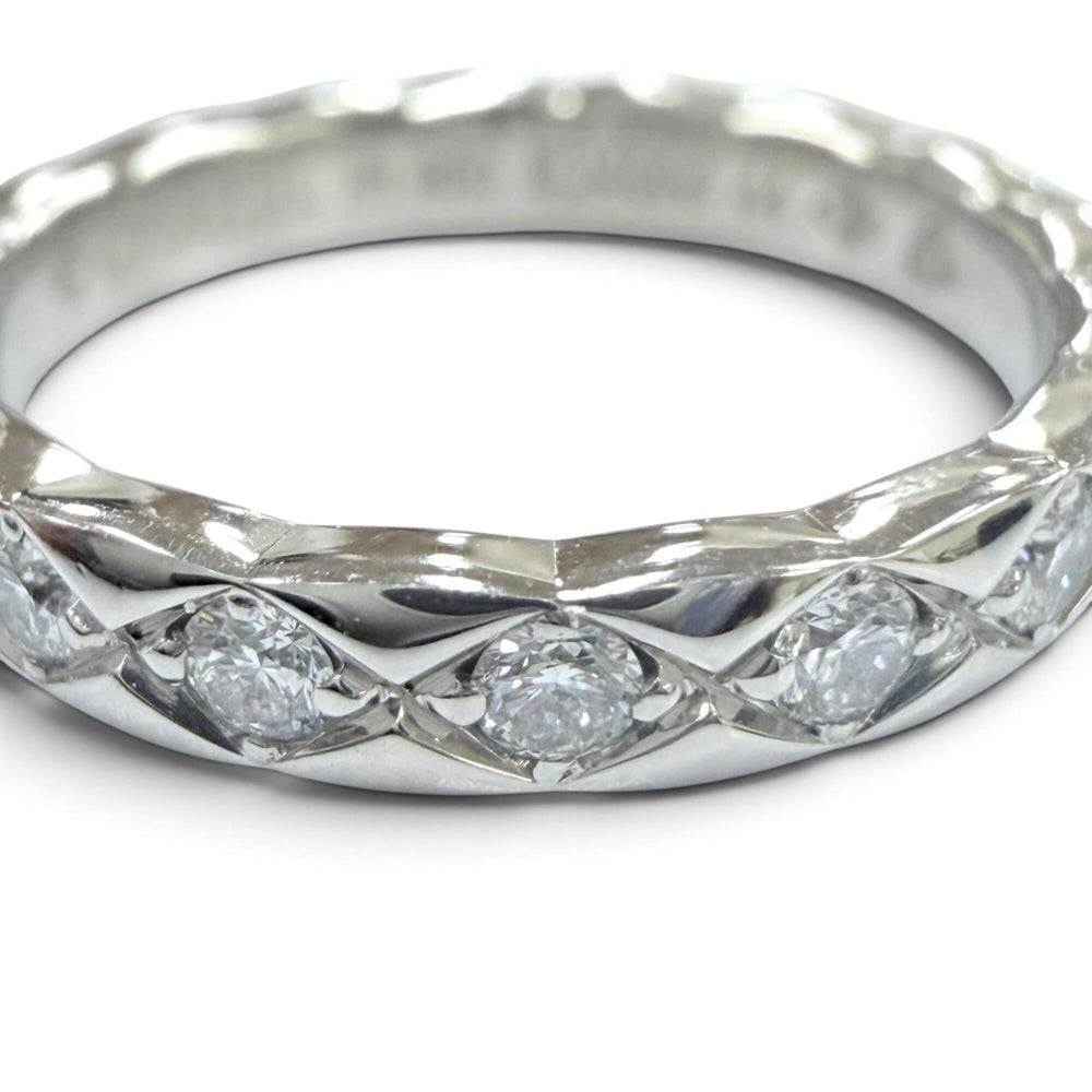 CHANEL J11387 PT950 Diamond Coco Crush 5P Ring with Certificate (June 2021) - Platinum, Size 44, Weight 3.5g Women's — Like New