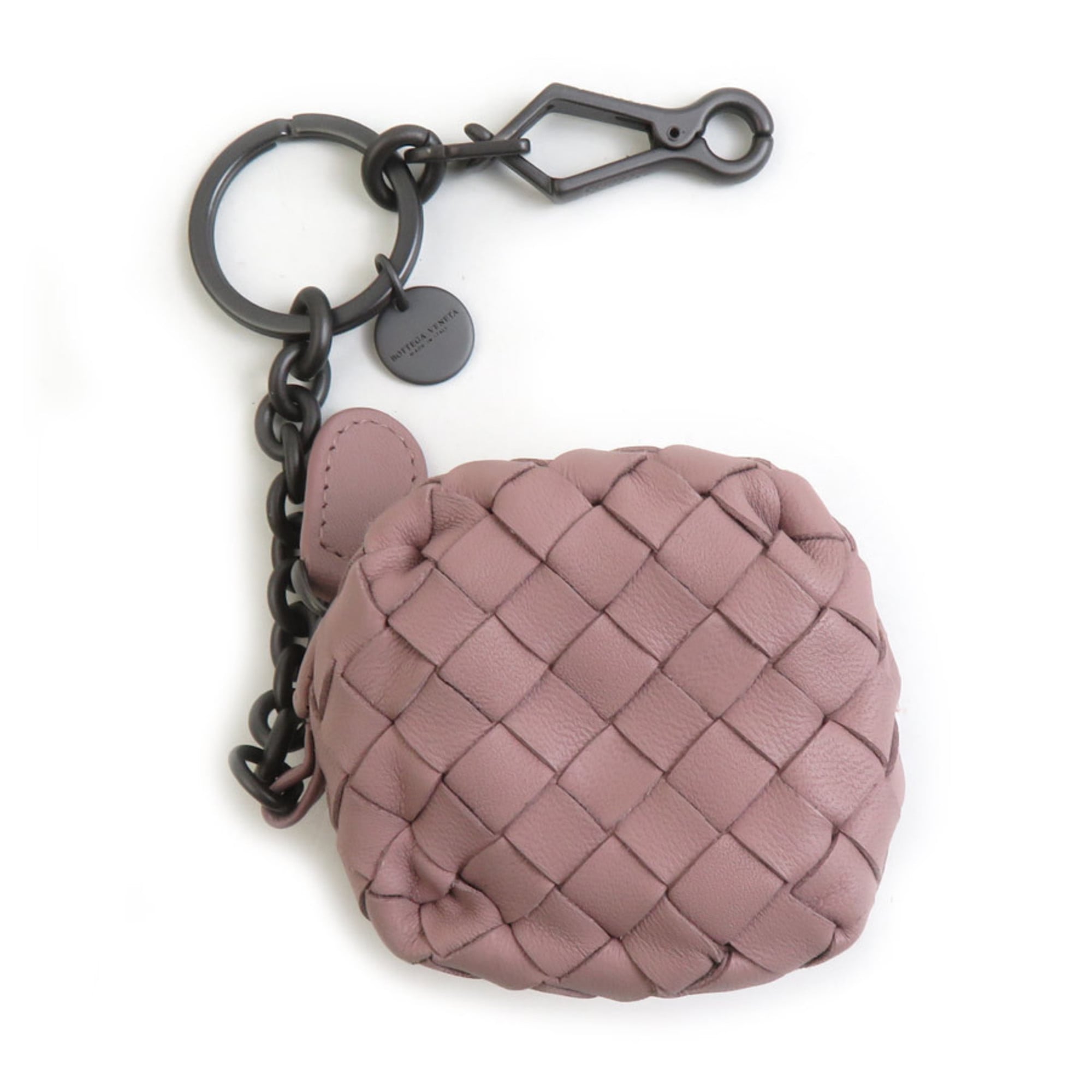 Bottega Veneta wallet with coin purse in intrecciato leather, dusty pink, women's, r10950a