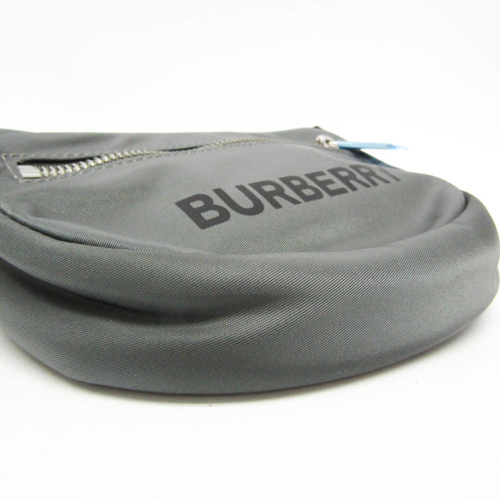 Burberry Canon 8052888 Men,Women Nylon Fanny Pack,Sling Bag Gray — Like New