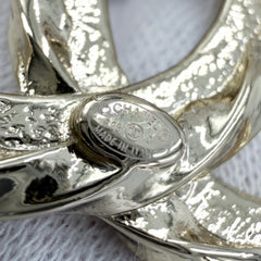 Chanel Brooch for Women, Coco Mark, Accessory, CHANEL GP Rhinestone, B25C Gold, Approx. 20.3g, 2025 — Like New