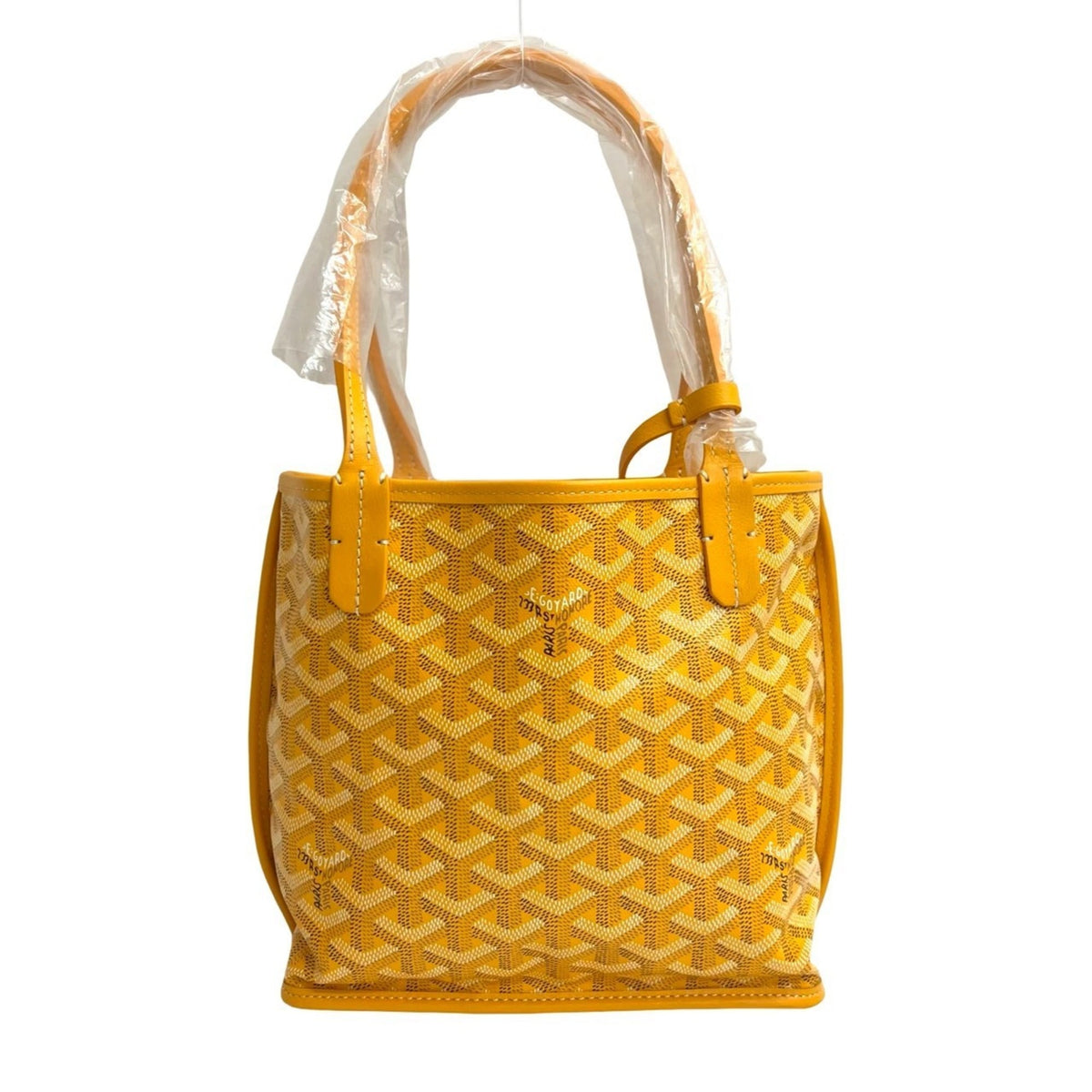 GOYARD Ange Mini Leather Tote Bag, Handbag, Yellow, 1085c — Like New