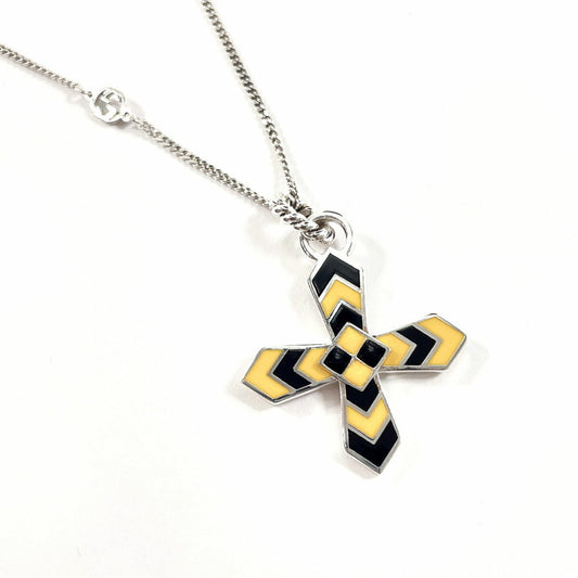 GUCCI Gucci Cross GG Necklace in Sterling Silver, Unisex