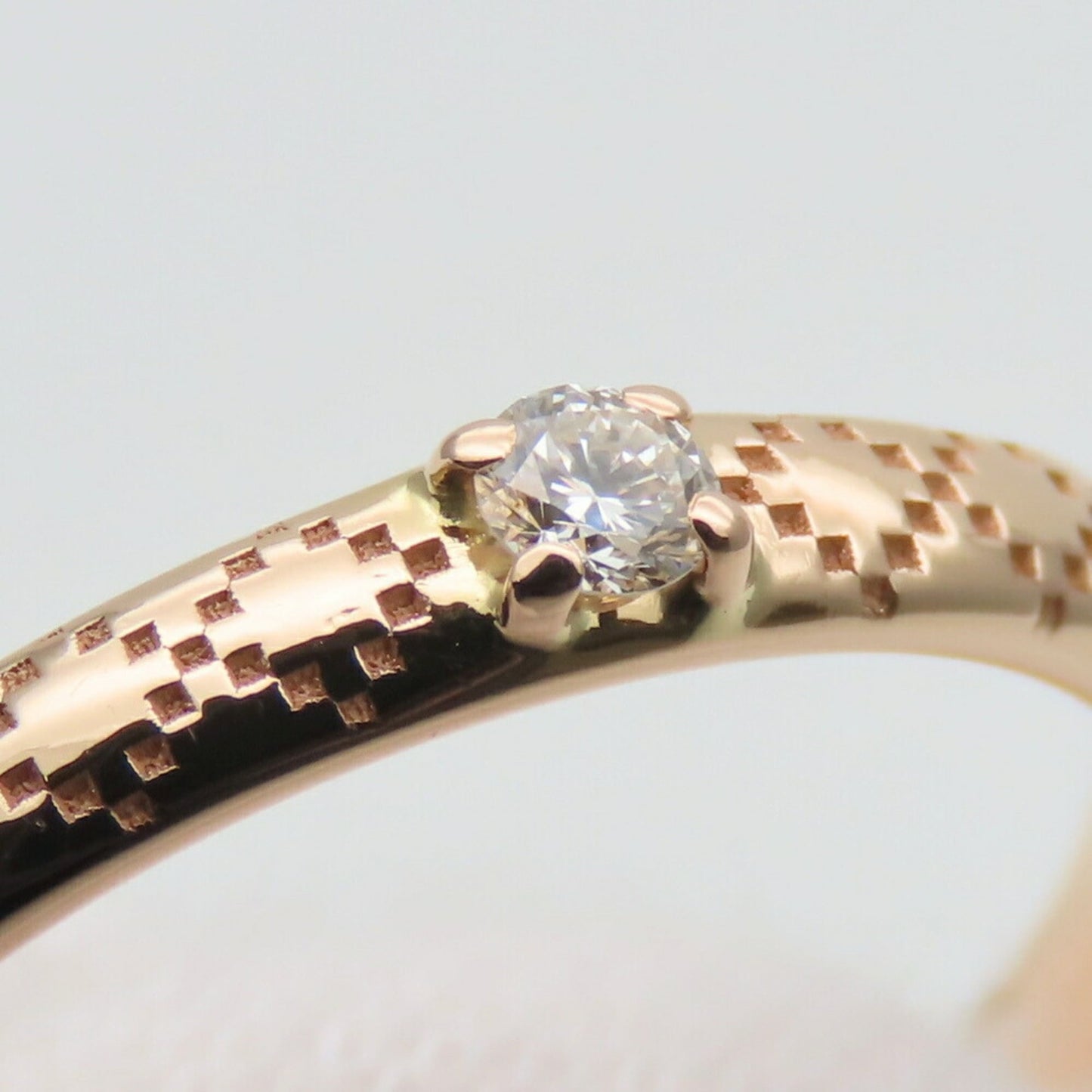 Gucci Diamante 9 Ring, 18KPG with Diamonds, Approx. 2.6g, 1PD, Women's, GUCCI