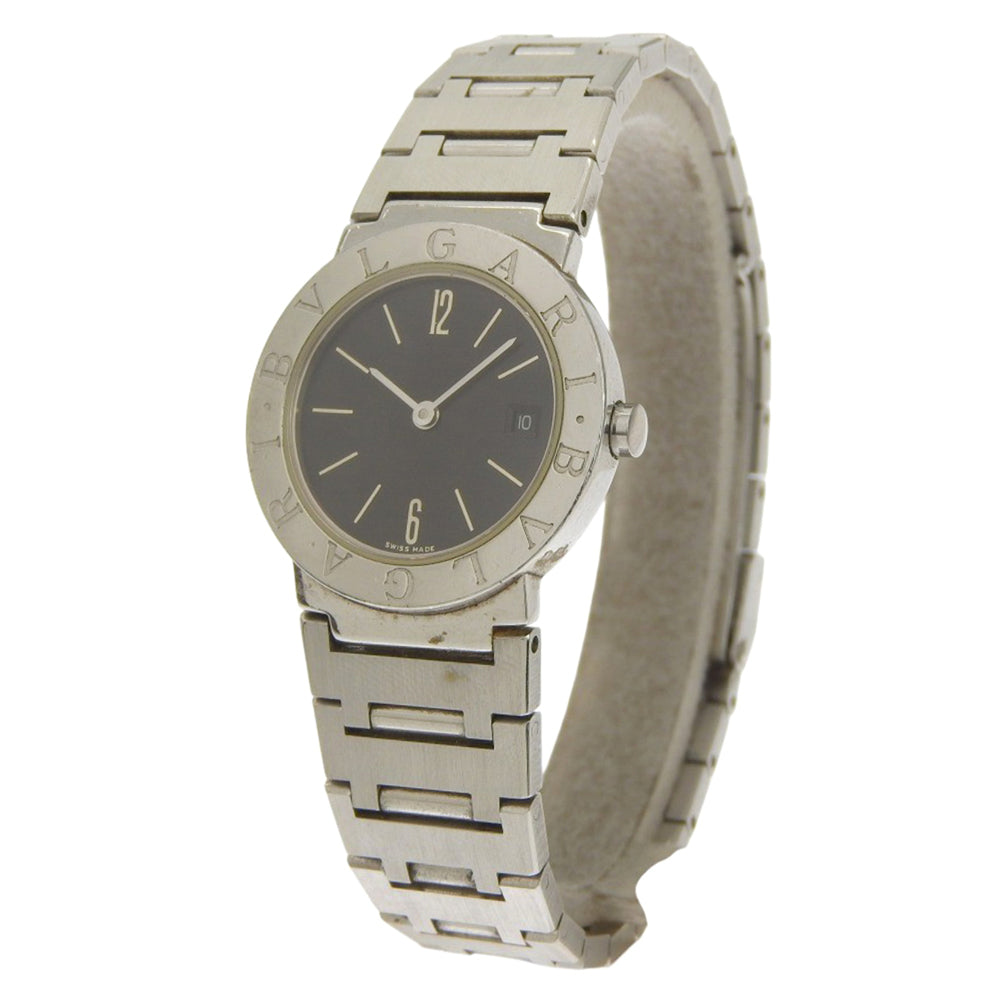 BVLGARI Wristwatch BB26SSD Stainless Steel Quartz Analog Display Black Dial Women's — Good