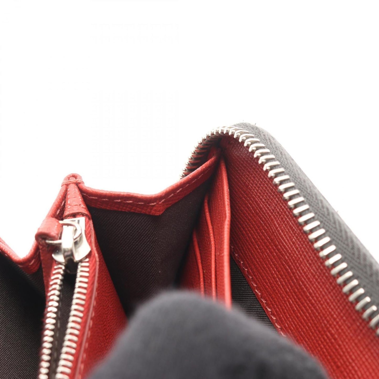 Fendi By the Way round long wallet, leather, women's, gray, beige, multicolor, 8M0299