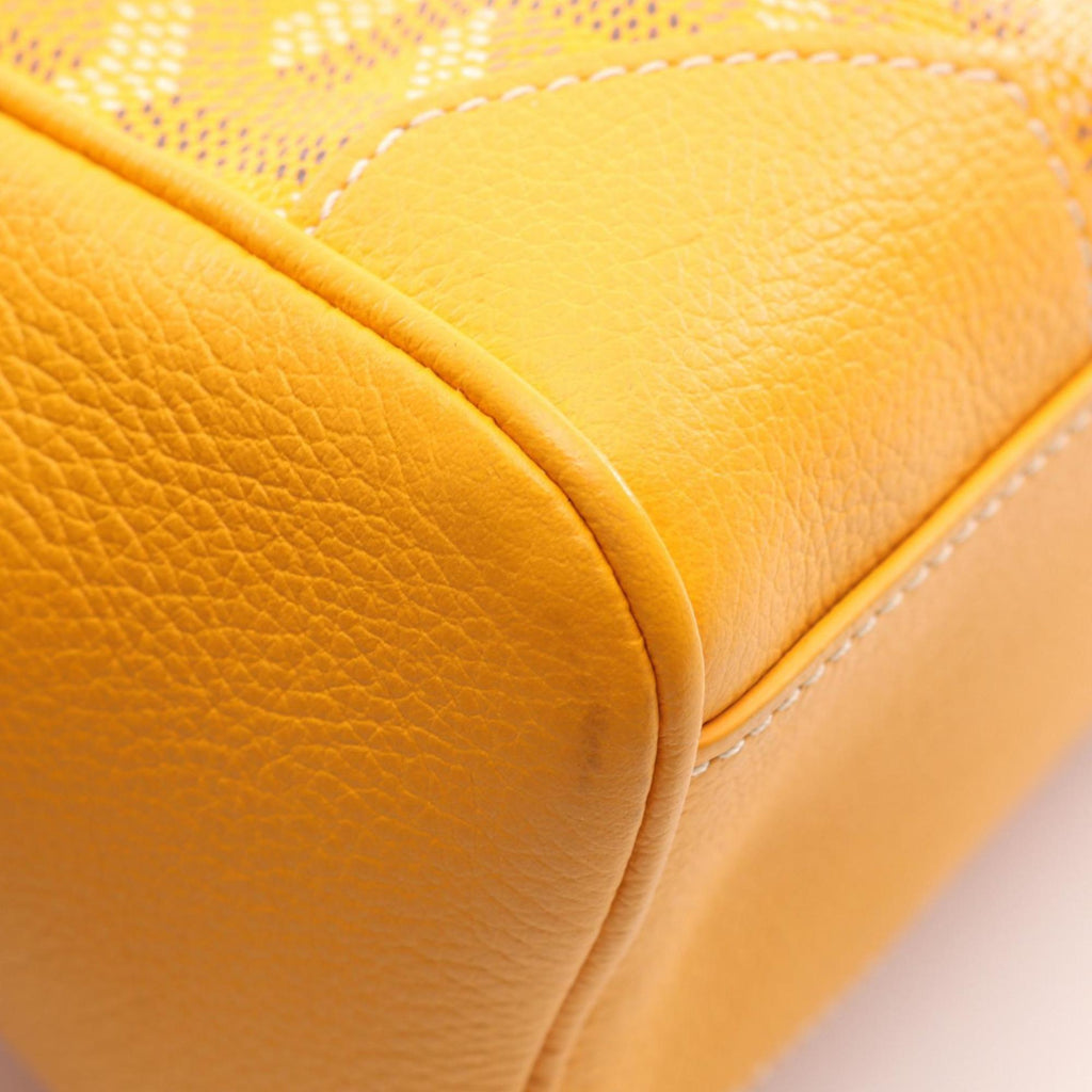 Goyard Saigon Mini Handbag, Coated Canvas and Leather, Women's, Yellow Multicolor, SAIGONMINTY08CL08P