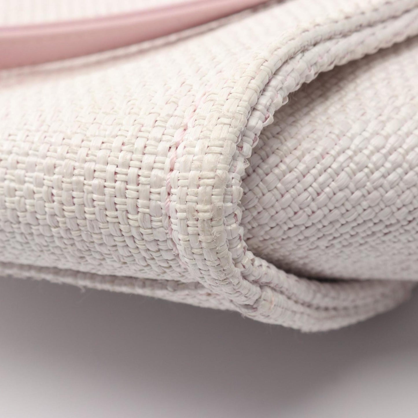 CHANEL Deauville Tote Bag, Canvas and Leather, Women's, White Pink, A67001