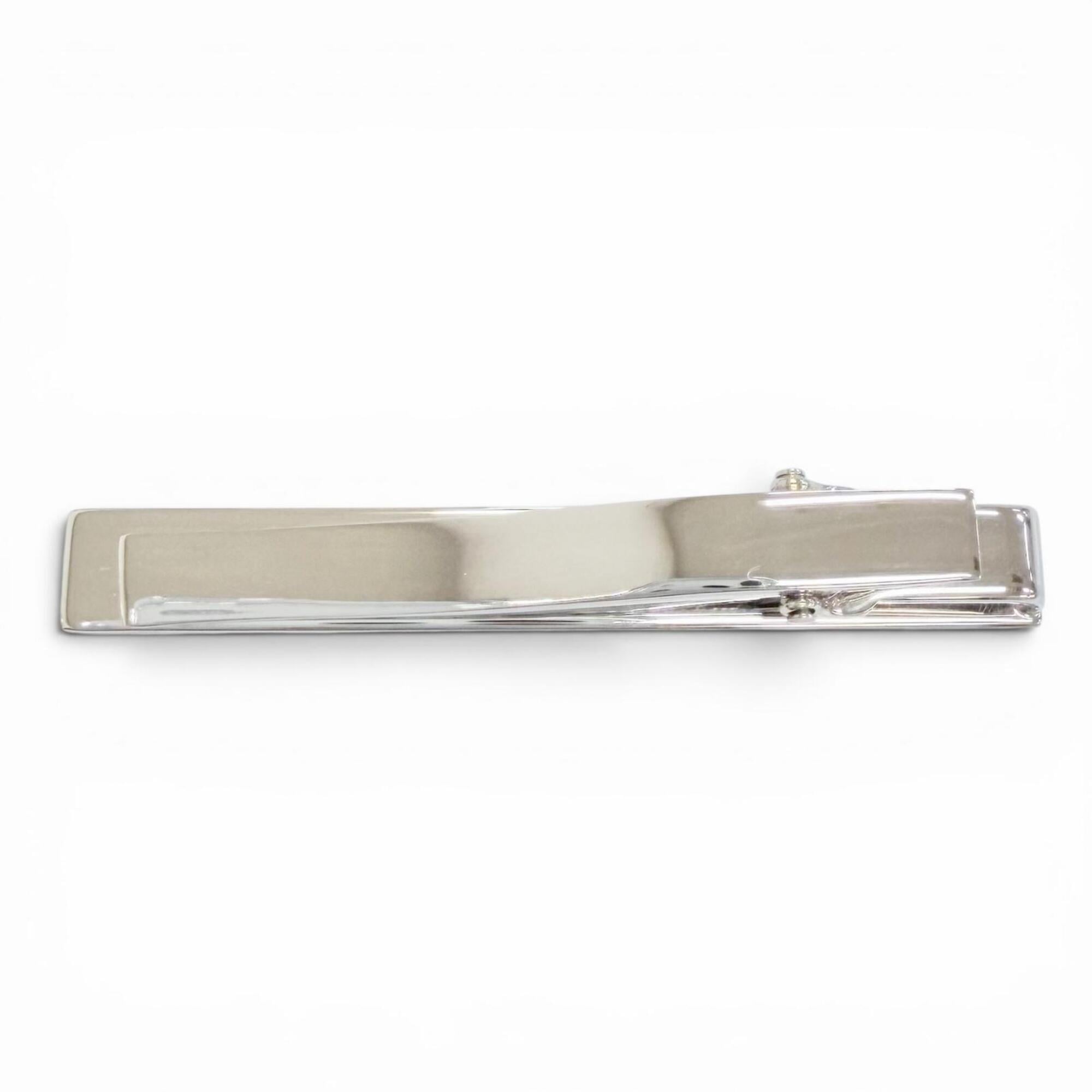 LOUIS VUITTON M00913 LV AWARD Tie Bar/Tie Clip, Black/Silver, Made in Italy, Men's, Comes with Box and Dust Bag, Business Use, Highly Recommended ◎ — Like New