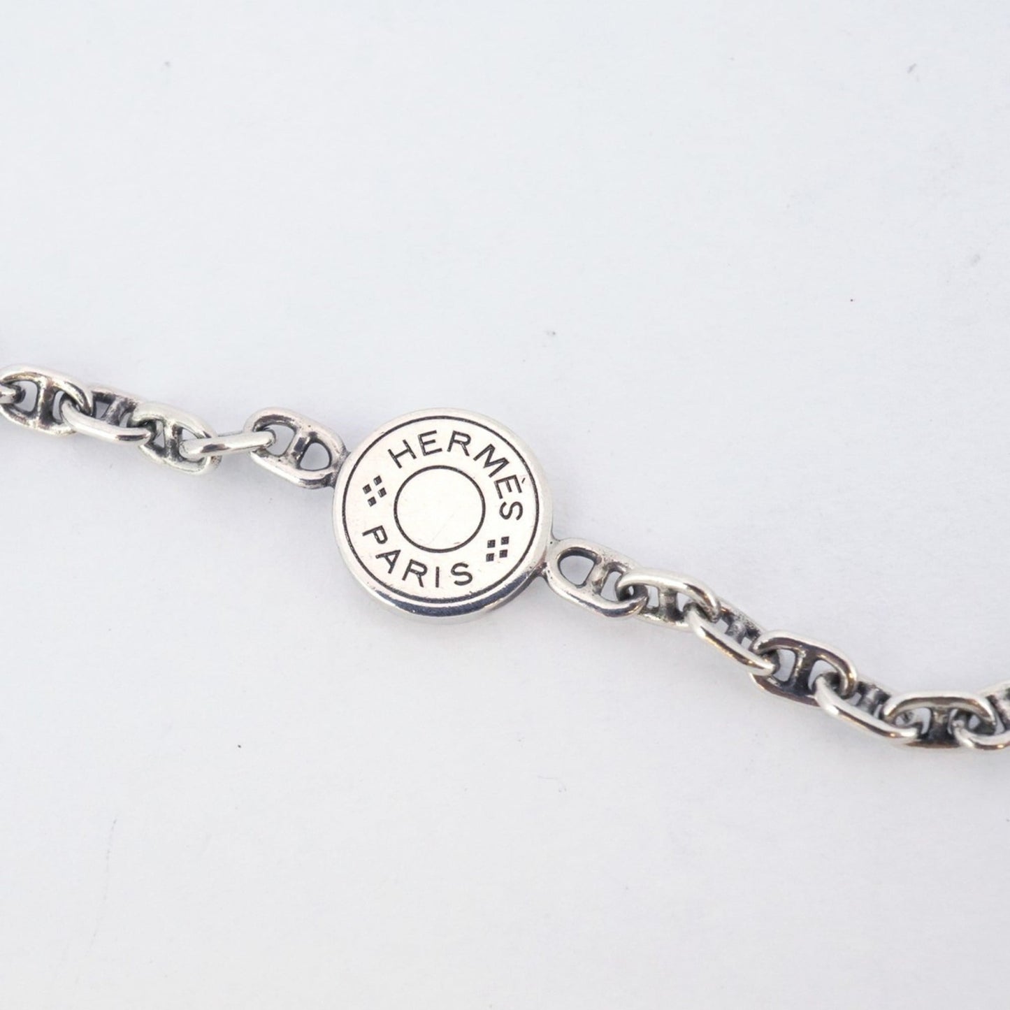 Hermes Serie Mini Chaine d'Ancre Necklace, Silver 925, Women's, P1743878