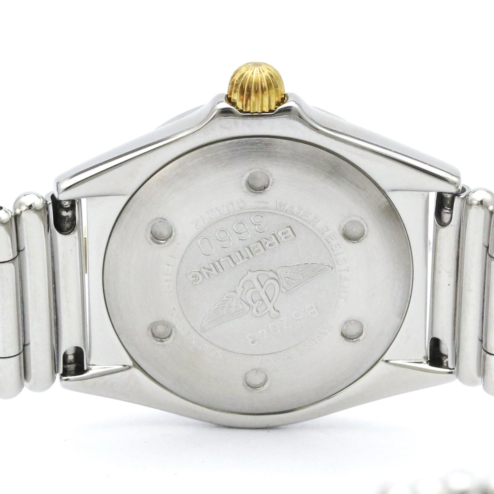 BREITLING Callistino 18K Gold Steel Quartz Ladies Watch B52043 Polished — Very Good