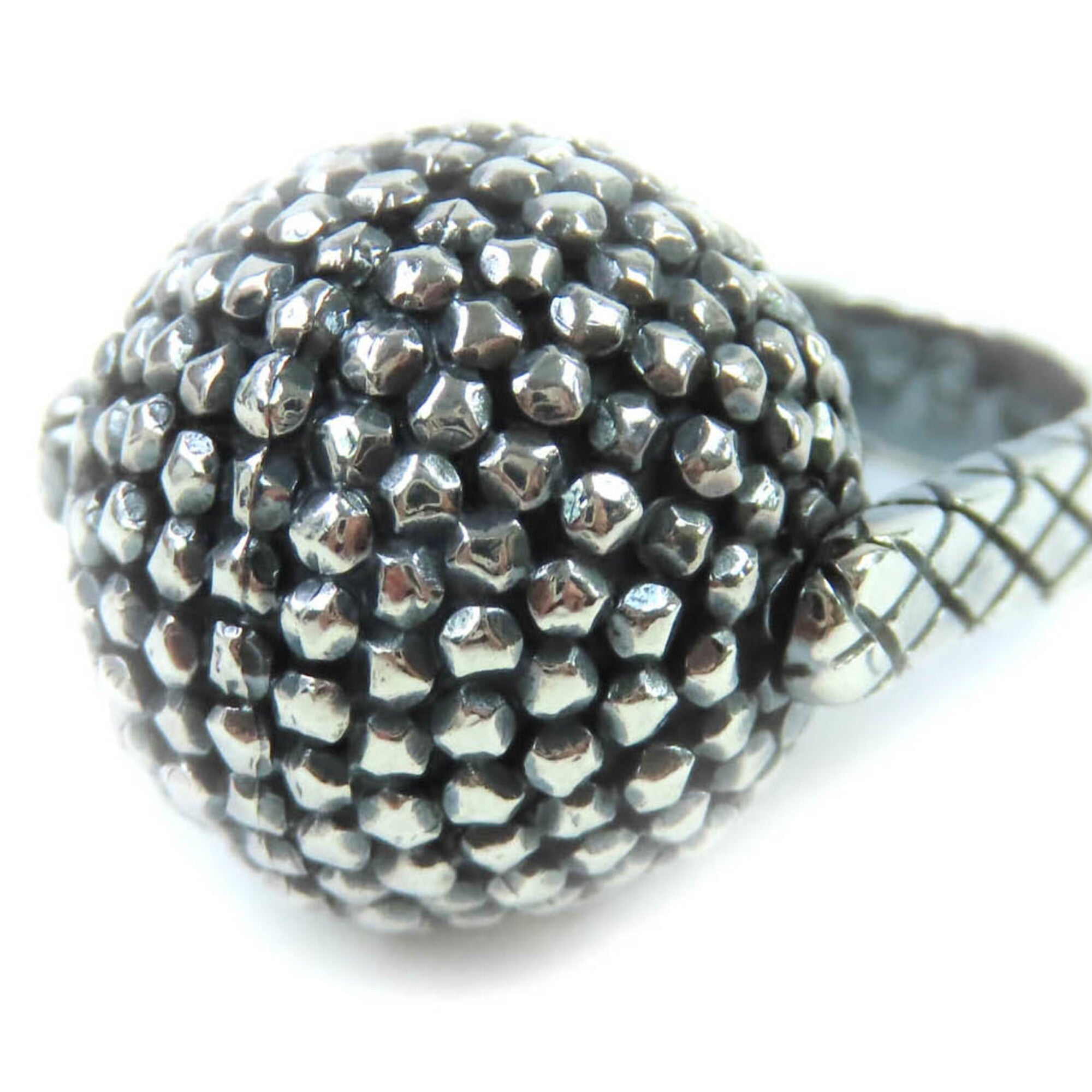 BOTTEGA VENETA 925 Ball Ring, Silver, Size 9 (equivalent to Japanese size), Comes with dust bag, Made in Italy, Weight: 11.42g, Women's — Like New