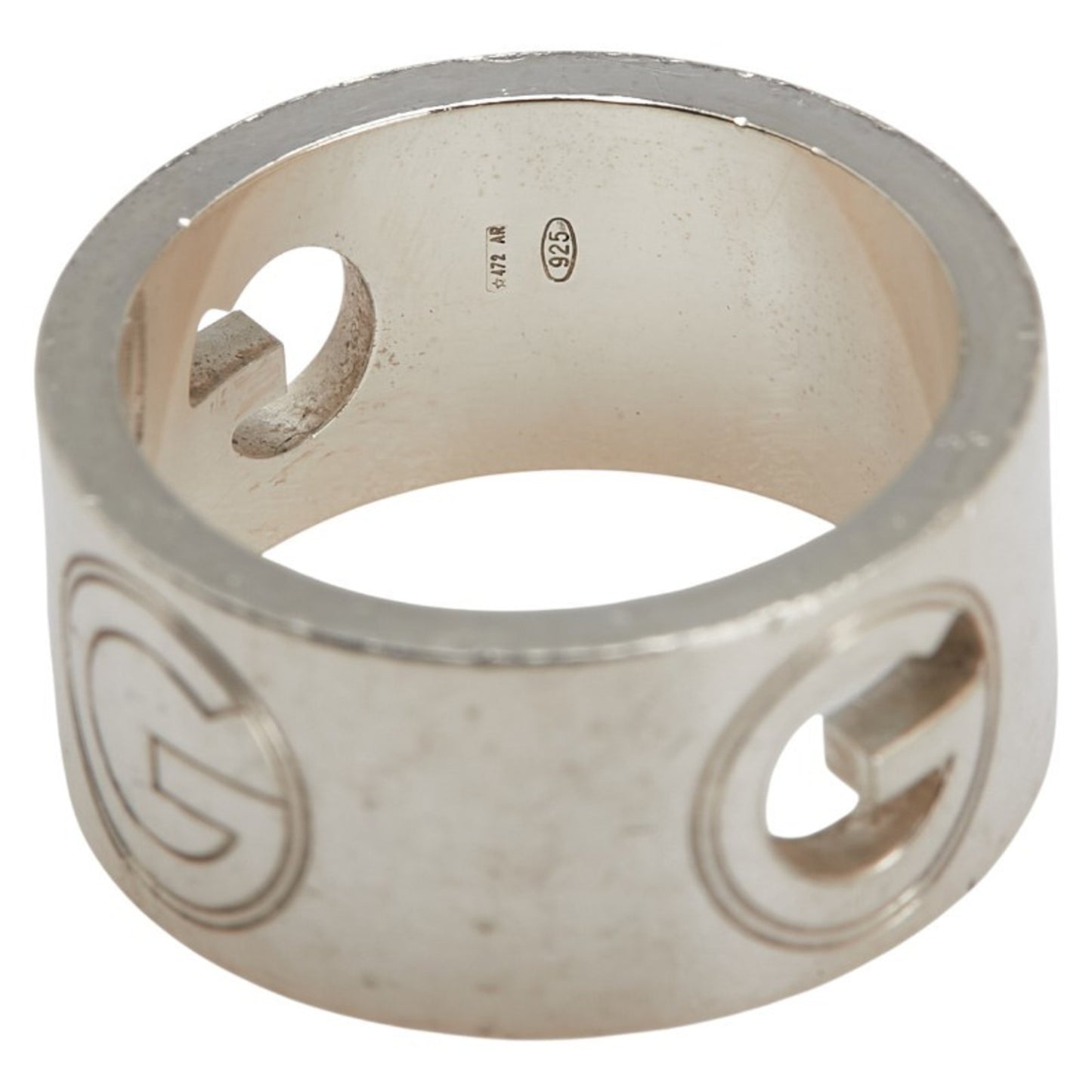 Gucci G Logo Wide Ring #15 SV925 Silver Men's GUCCI