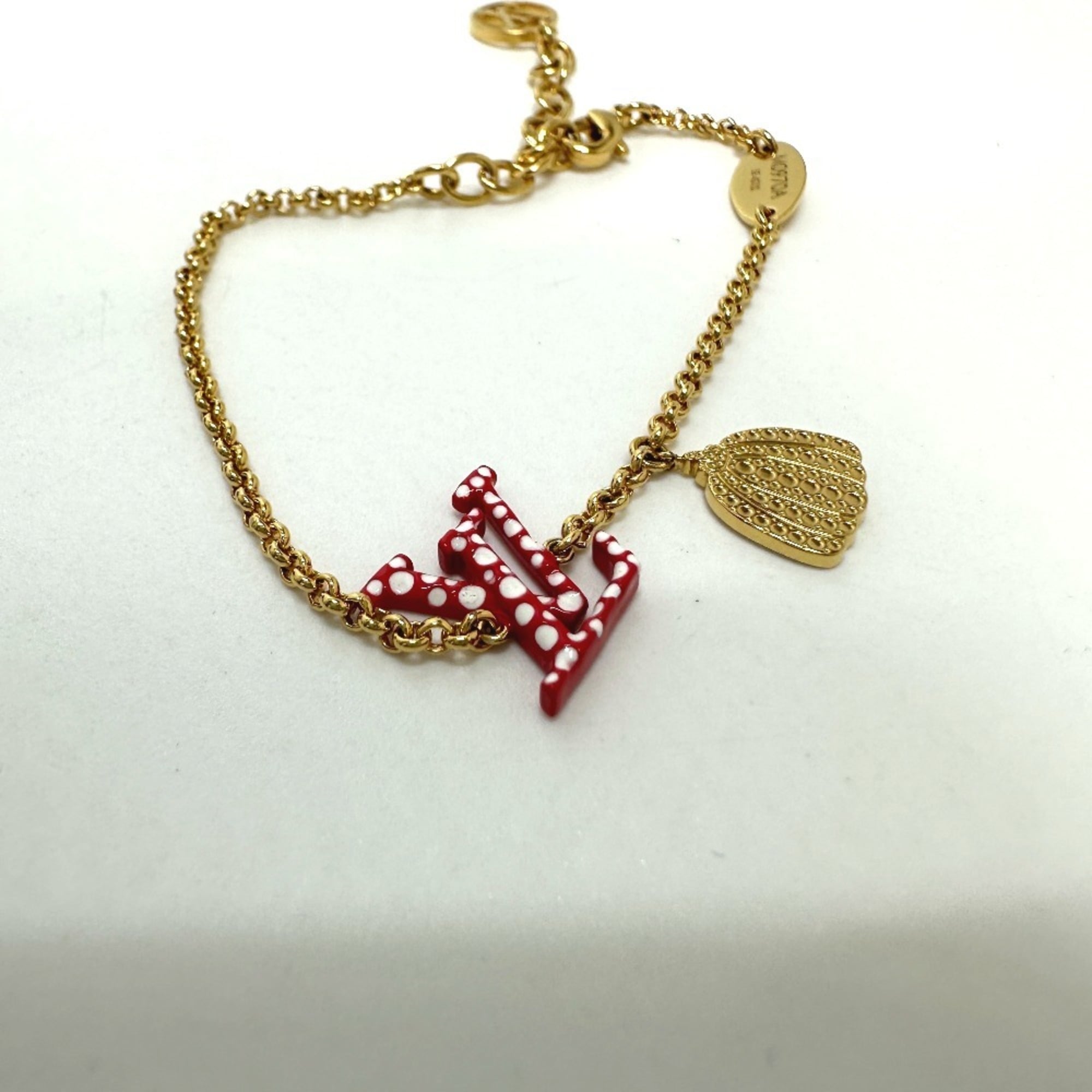 LOUIS VUITTON M0970A LV×YK Yayoi Kusama Collaboration Bracelet LV Iconic Infinity Dot Metal Women's Red — New - Store Return