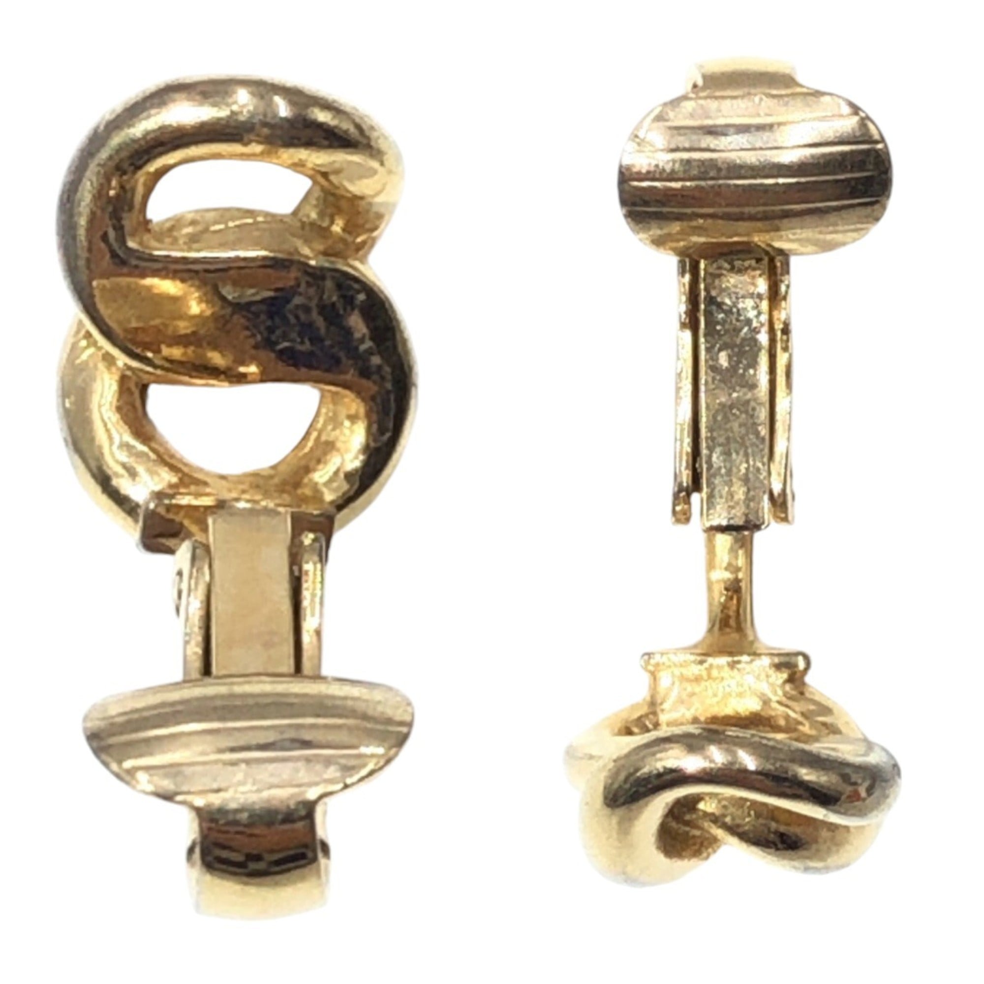 Christian Dior Dior Vintage Gold Metal Earrings for Women