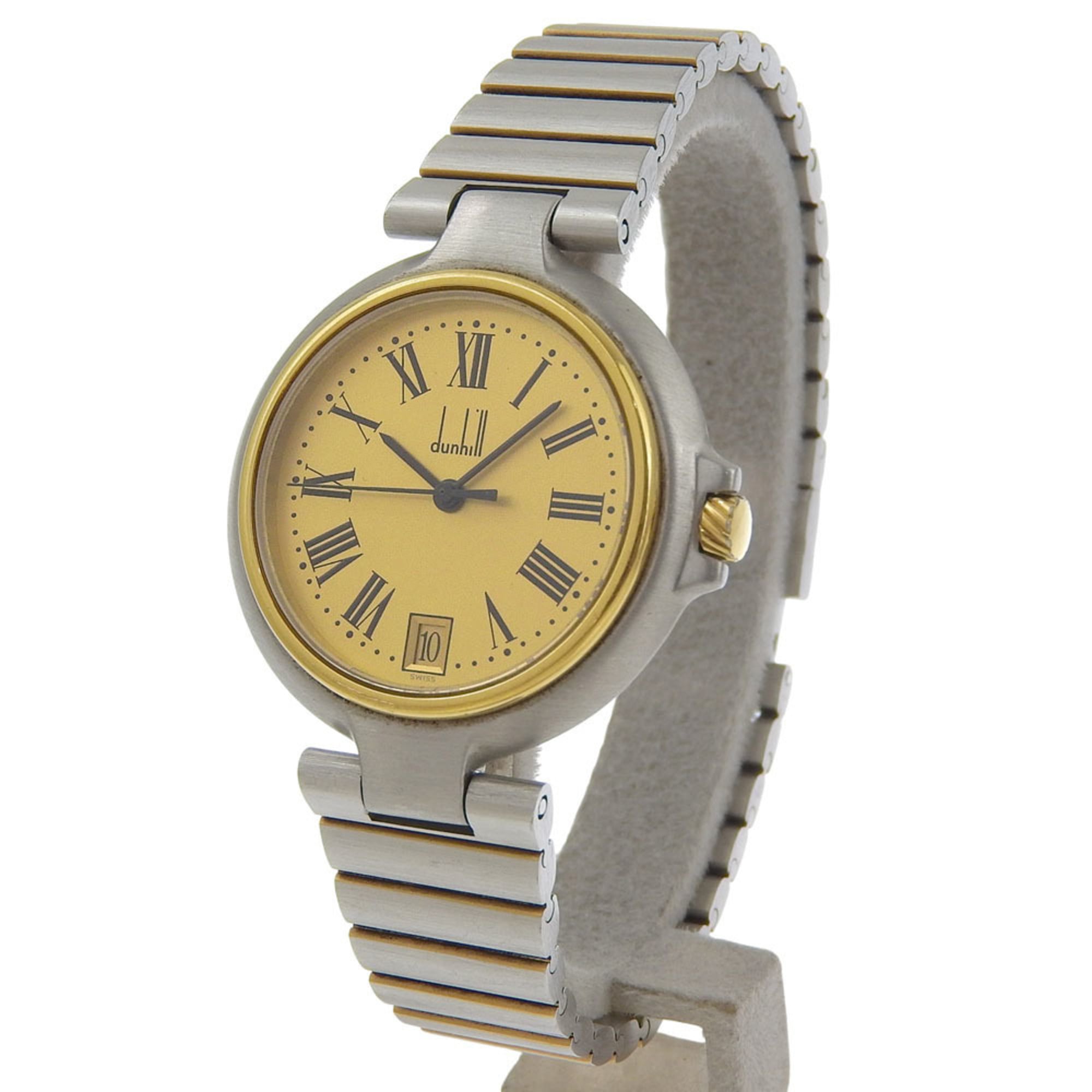 Dunhill Women's Stainless Steel Quartz Analog Watch with Gold Dial — Good
