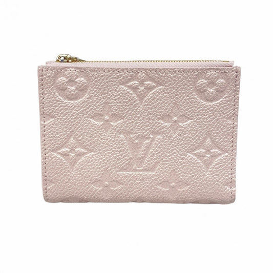 Louis Vuitton Monogram Empreinte Lisa Portefeuille M26517 Women's Wallet in Snowy Pearl