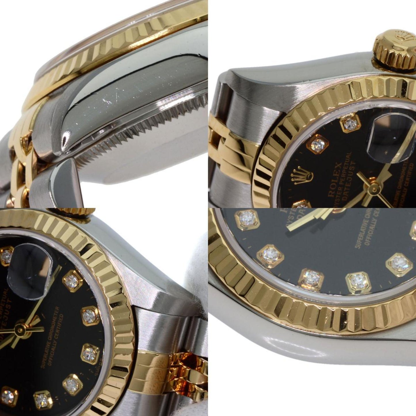 Rolex 69173G Datejust 10P Diamond Watch Stainless Steel SSxK18YG Ladies ROLEX