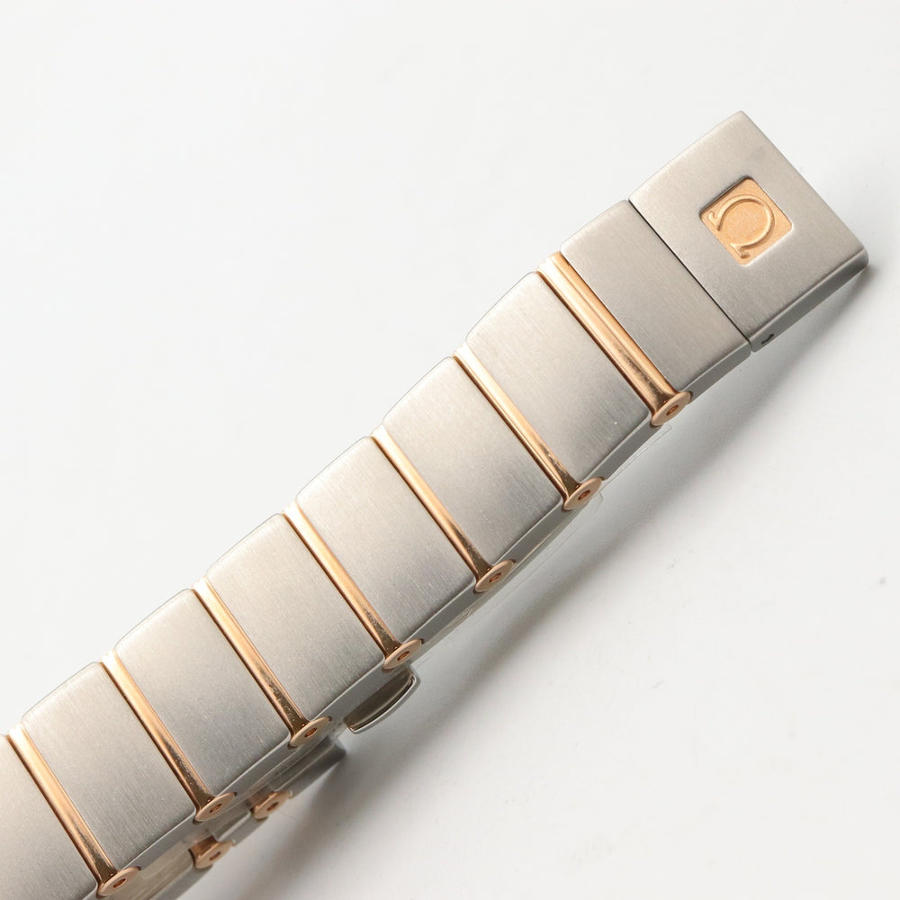 Omega Constellation Star Blue Diamond Bezel Watch, 18K Pink Gold (PG) Stainless Steel, Diamond, Ladies', White/White Mother-of-Pearl, 123.25.24.60.05.002 — Very Good