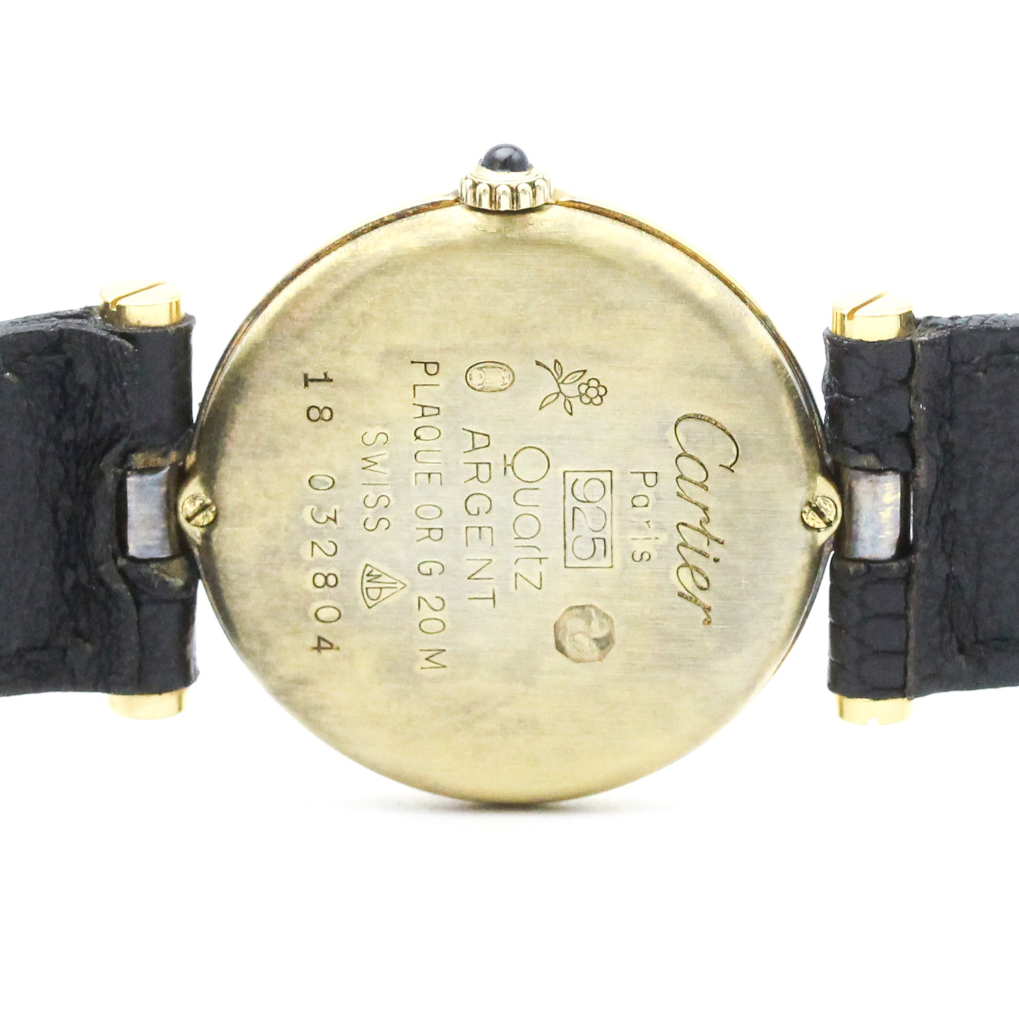 CARTIER Must Vendome Gold Plated Leather Quartz ladies Watch — Good