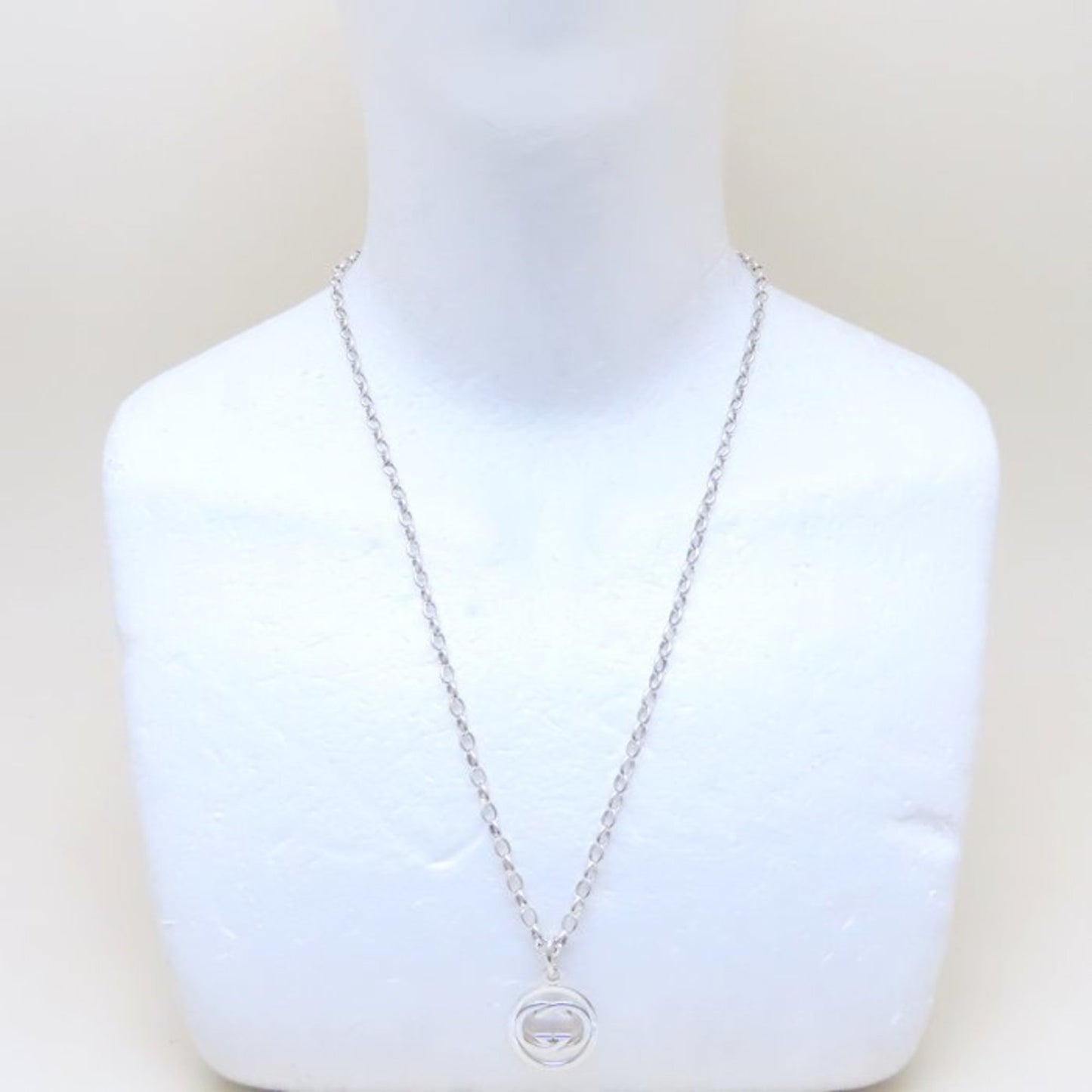 GUCCI Interlocking G Necklace Silver 925 293964