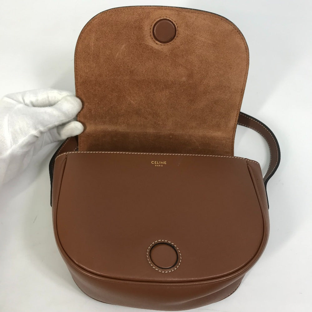 CELINE 198263DU3 Crossbody Pochette Bag Shoulder Bag Tan Brown — Like New
