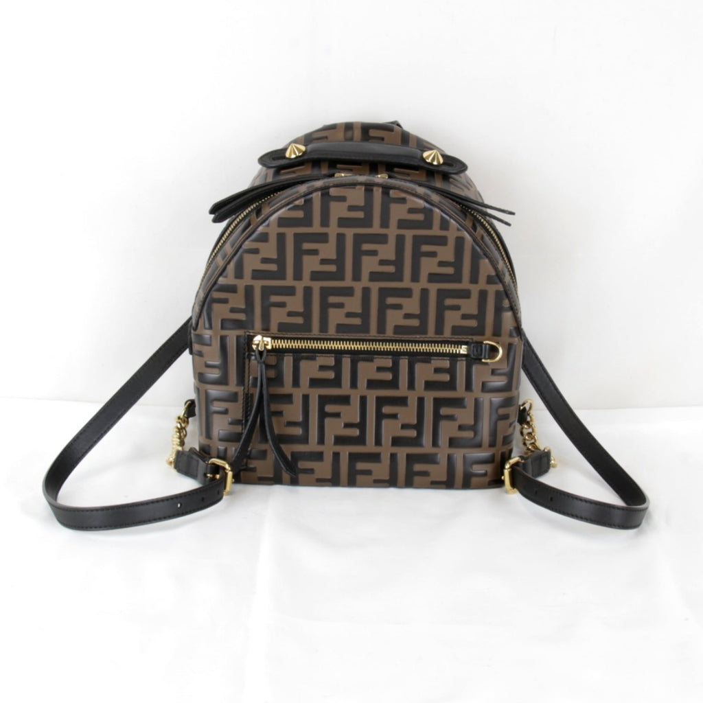 FENDI Zucca 8B2038 Backpack/Daypack Leather Brown