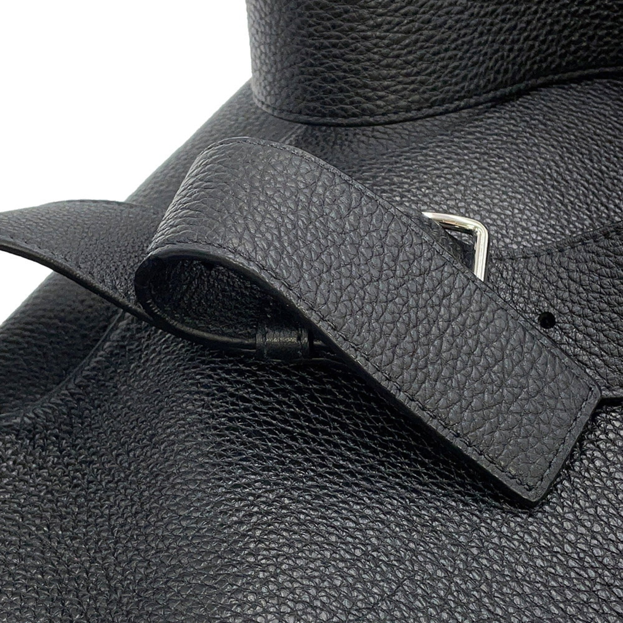 Prada Vitello Dino Triangle Backpack in Leather (2VZ099) - Black