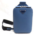 PRADA Brick Saffiano One-Shoulder Body Bag, Blue, 2VZ106, Men's