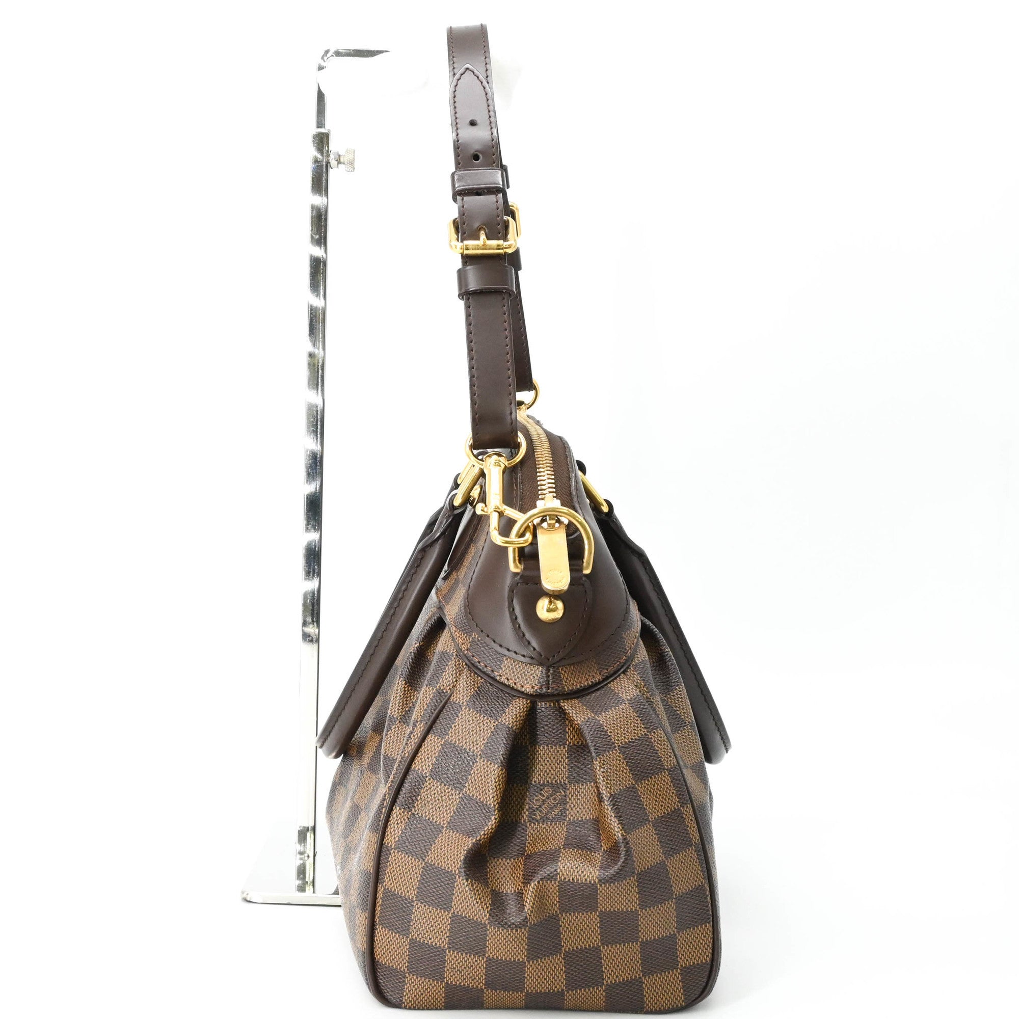 LOUIS VUITTON Trevi GM Ebene Damier Brown Shoulder Bag Handbag N51998 — Like New