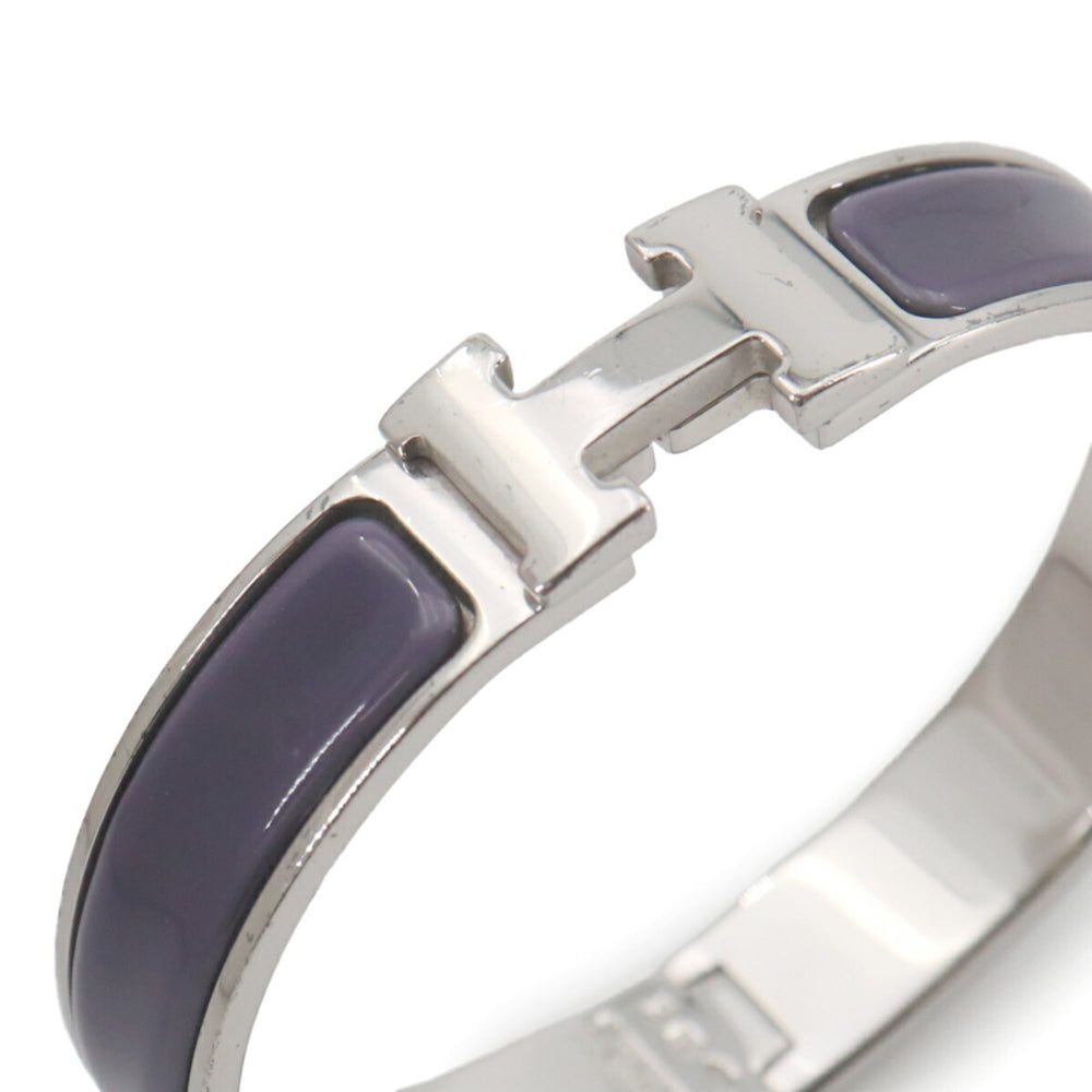 Hermes Clic H PM Bangle, Purple, Silver — Like New