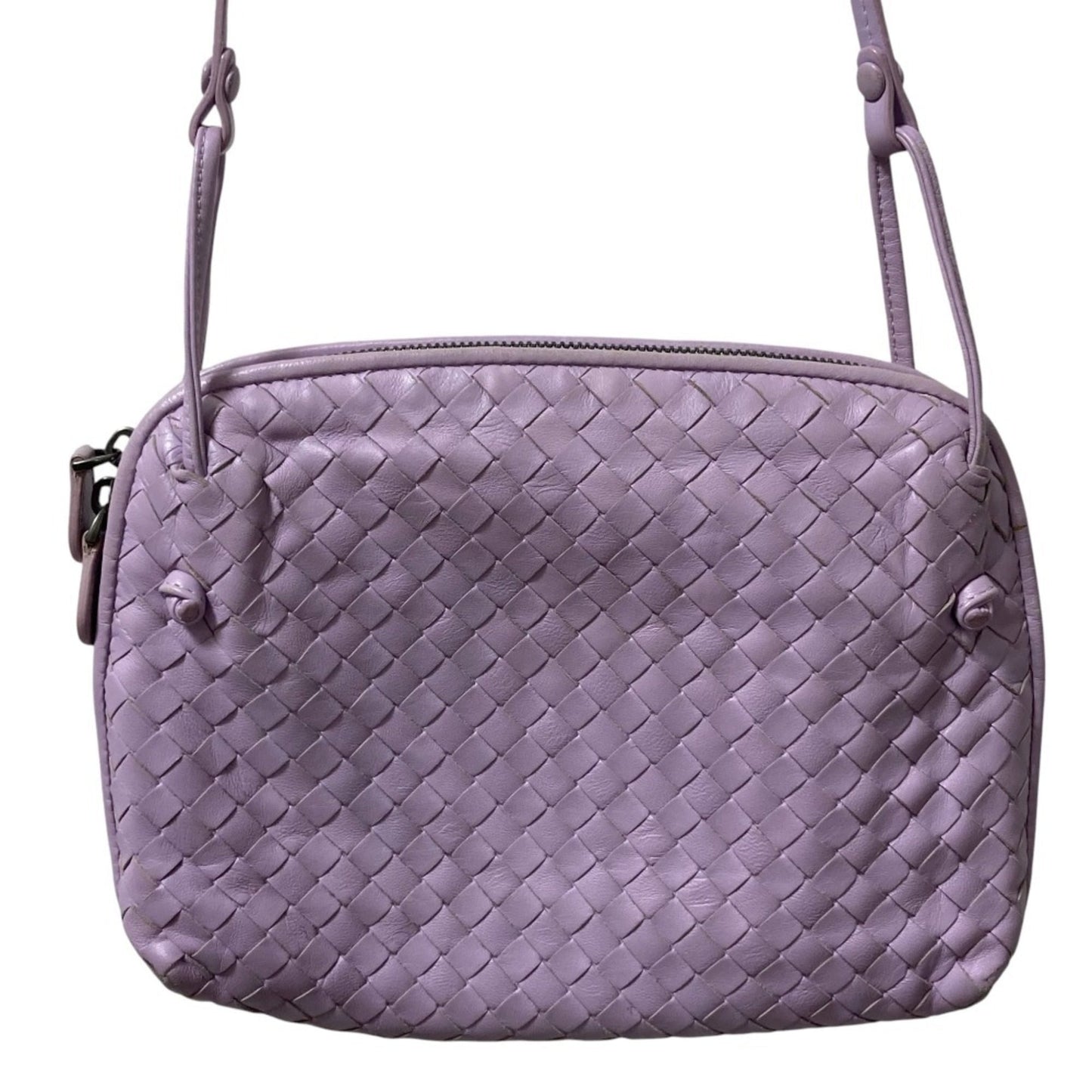 BOTTEGA VENETA Nodini Nappa Intrecciato Shoulder Bag/Crossbody Bag in Light Purple for Women