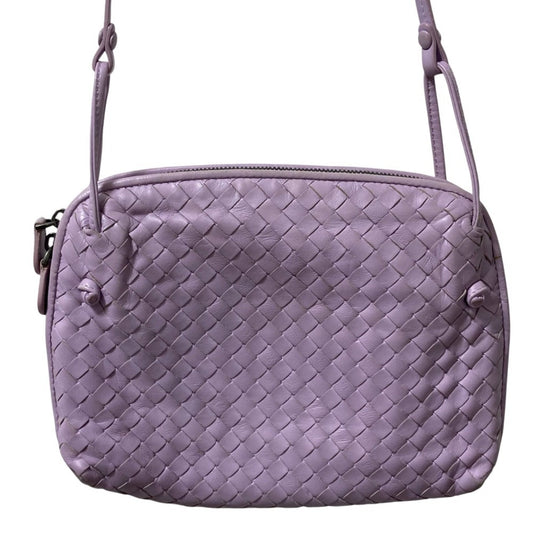 BOTTEGA VENETA Nodini Nappa Intrecciato Shoulder Bag/Crossbody Bag in Light Purple for Women