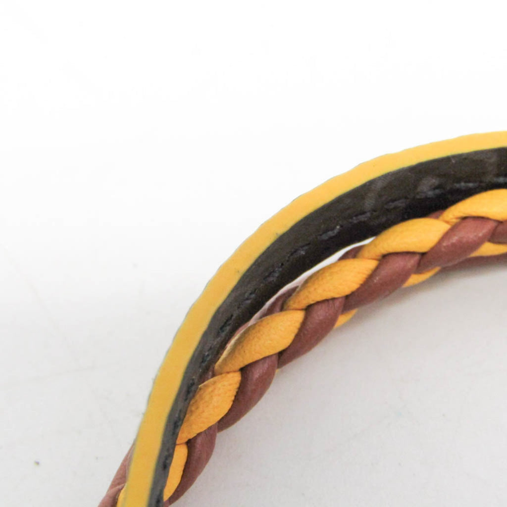 Louis Vuitton Damier Graphite LV Treble Bracelet M6423 Damier Graphite,Leather Bangle Black,Brown,Yellow