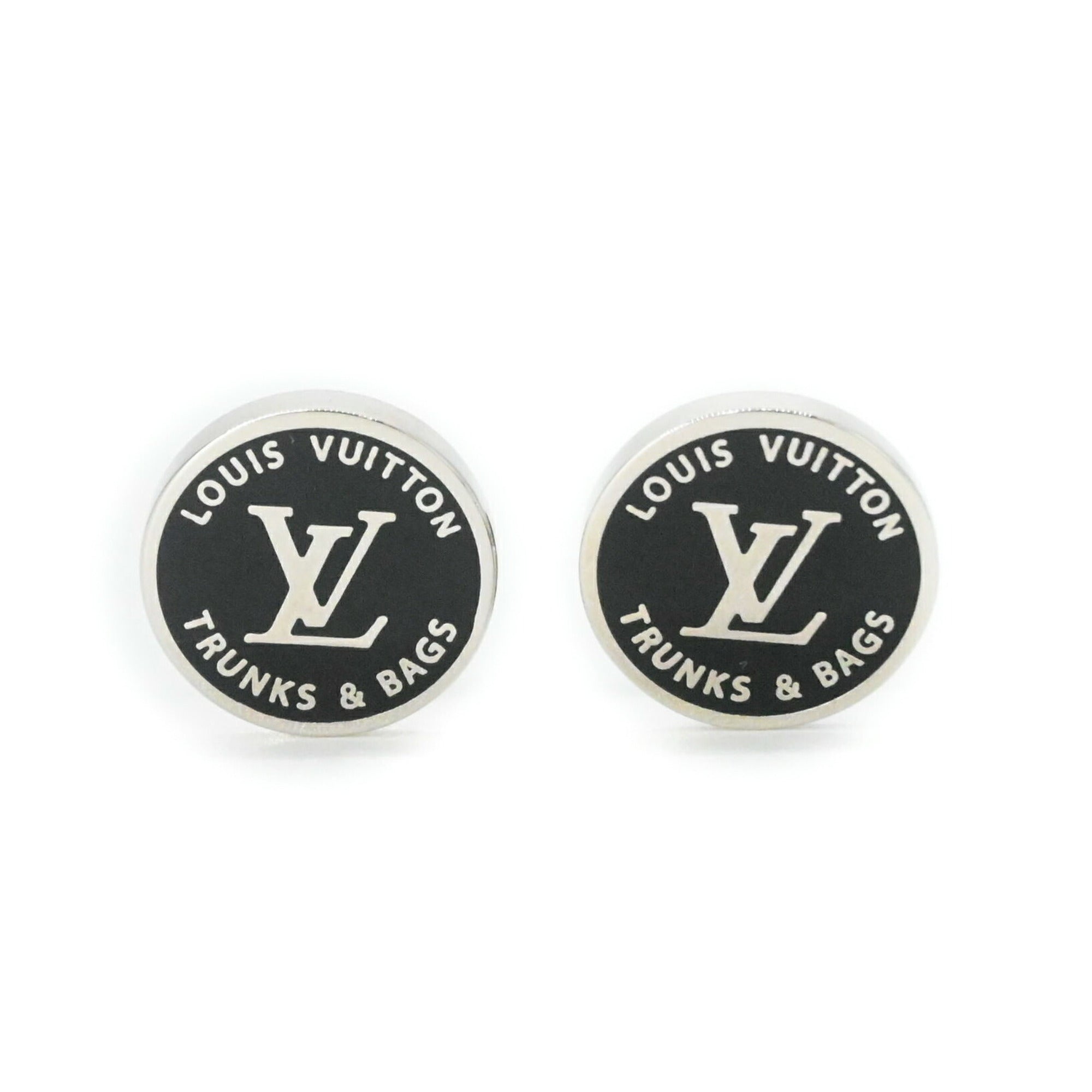 LOUIS VUITTON LV Award Cufflinks for Men, Black and Silver, M00912 — Like New