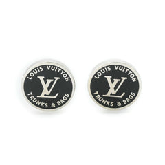 LOUIS VUITTON LV Award Cufflinks for Men, Black and Silver, M00912 — Like New